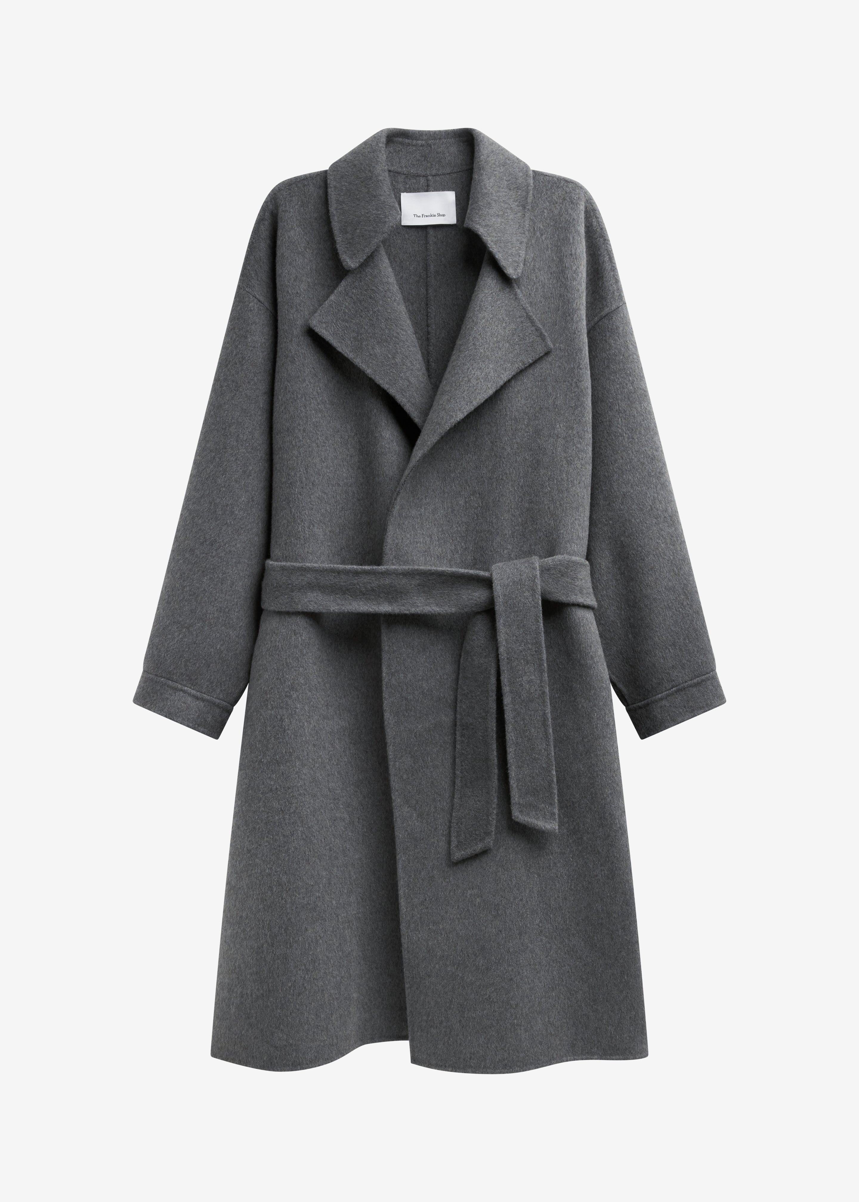Issen Wool Trench Coat - Grey - 7