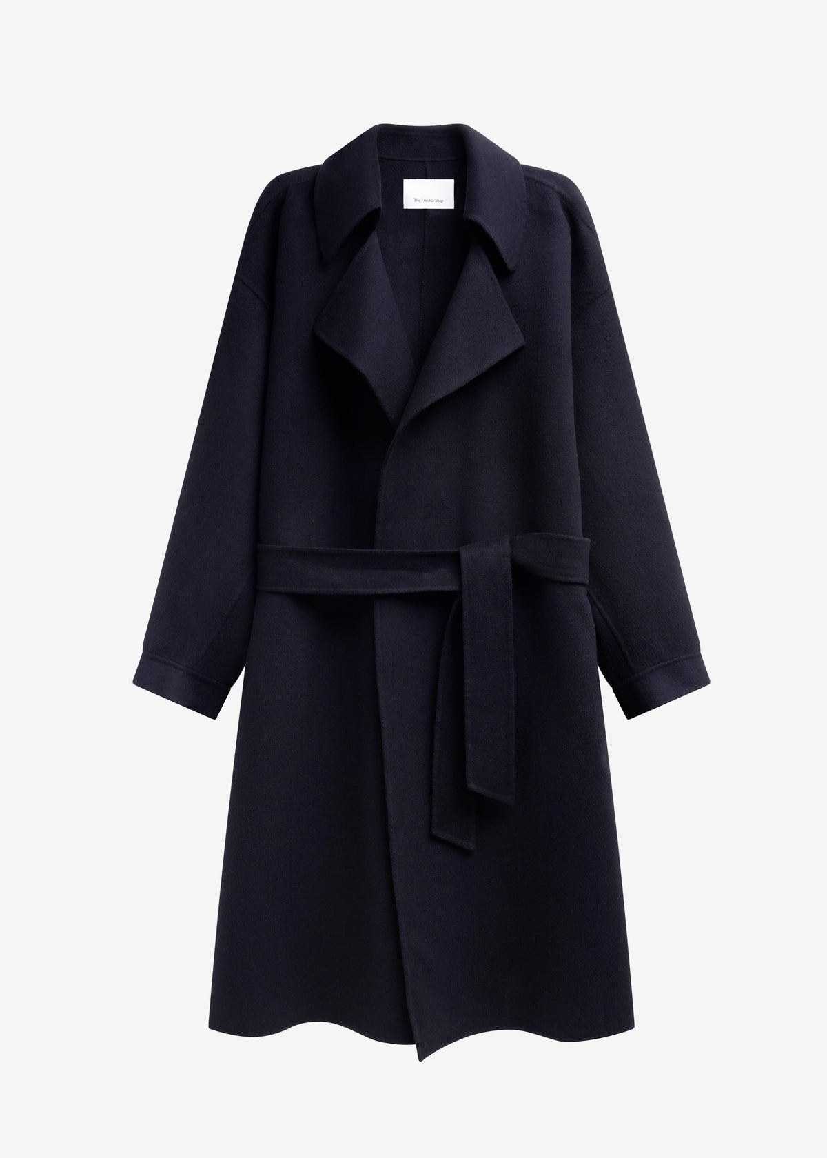 Issen Wool Trench Coat - Dark Navy - 7