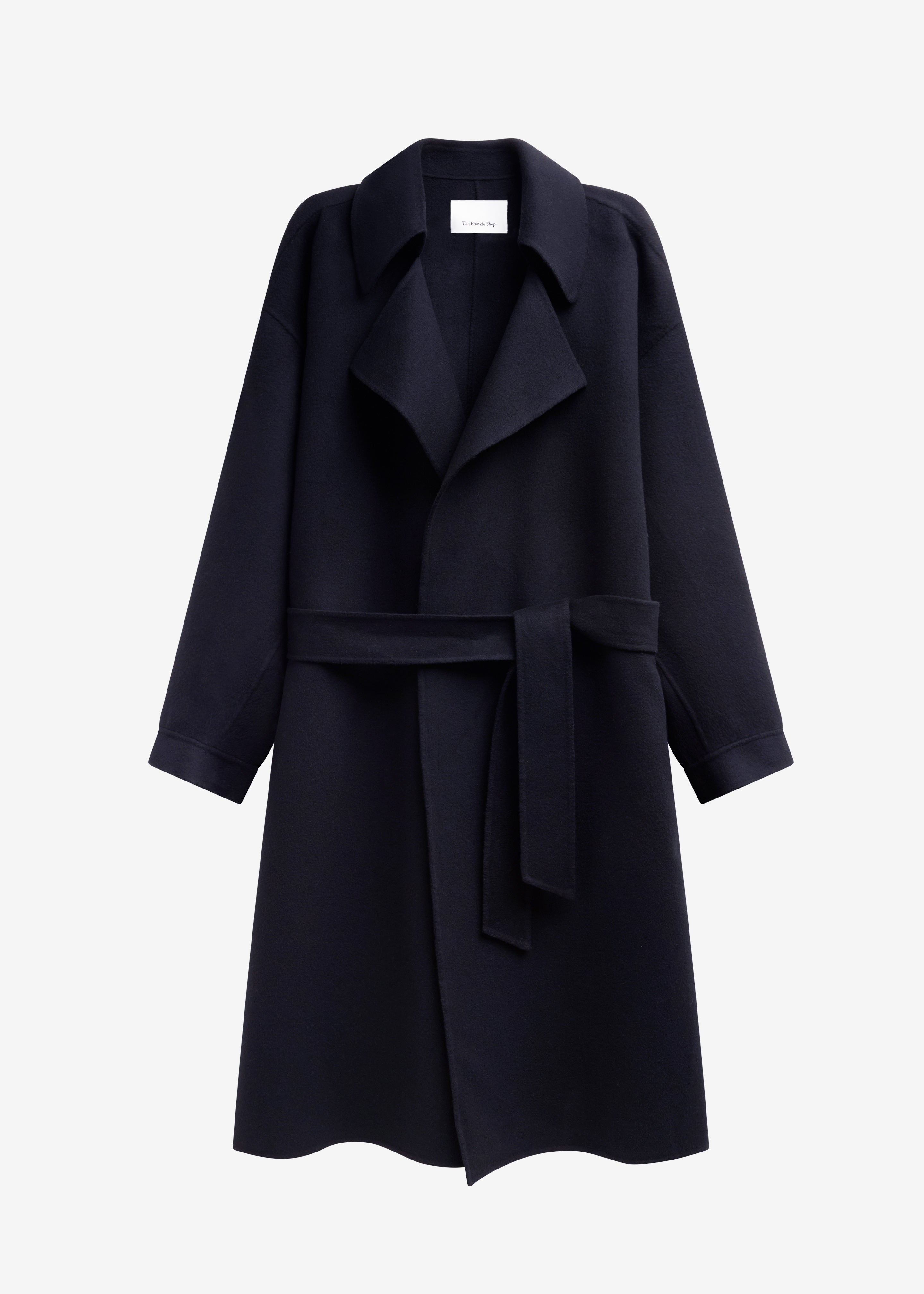 Issen Wool Trench Coat - Dark Navy - 7