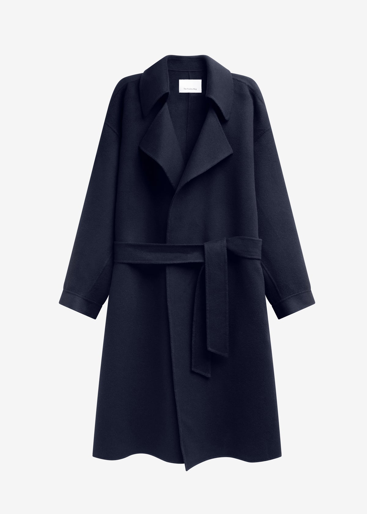 Issen Wool Trench Coat - Dark Navy