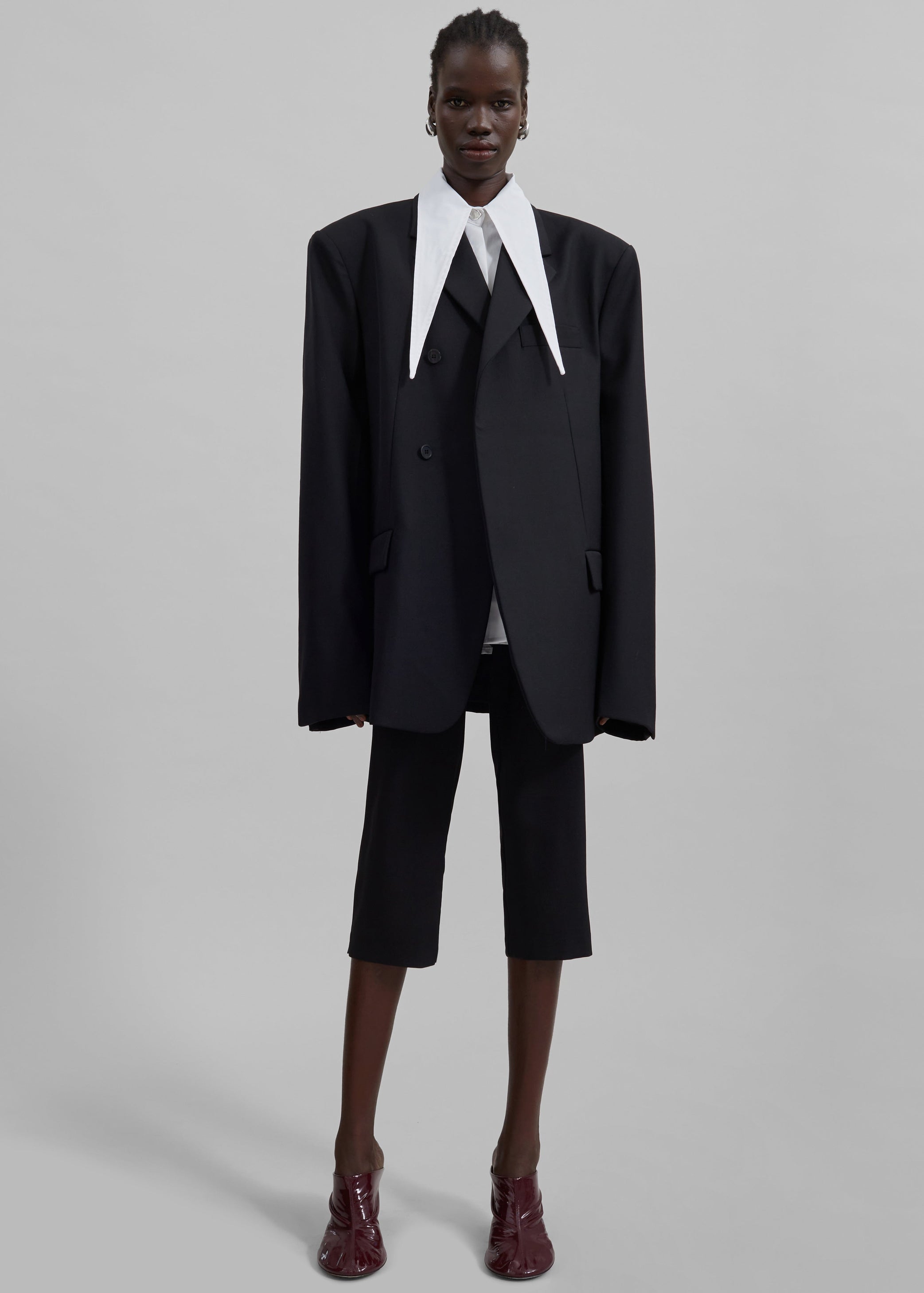 Shop the look image for Klara Long Collar Shirt - White