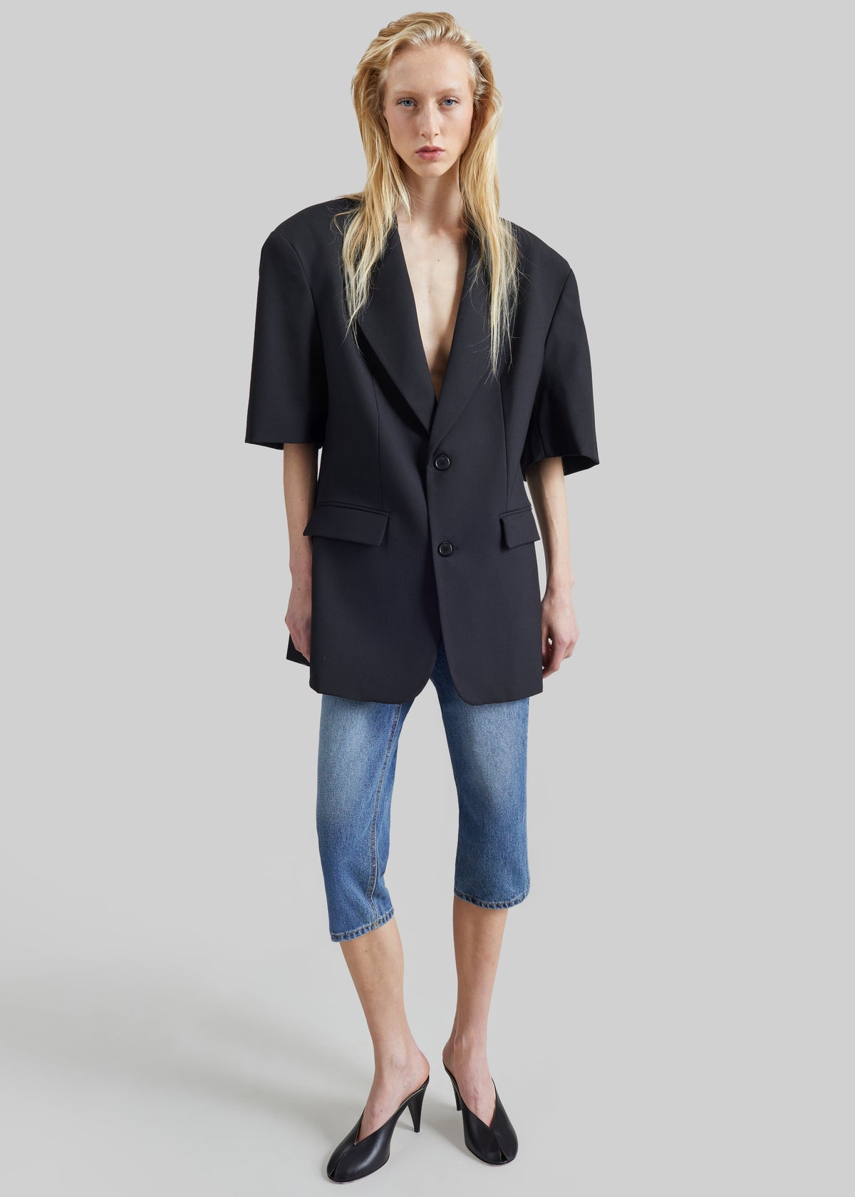 Shop the look image for Ivora Short Sleeve Blazer - Black