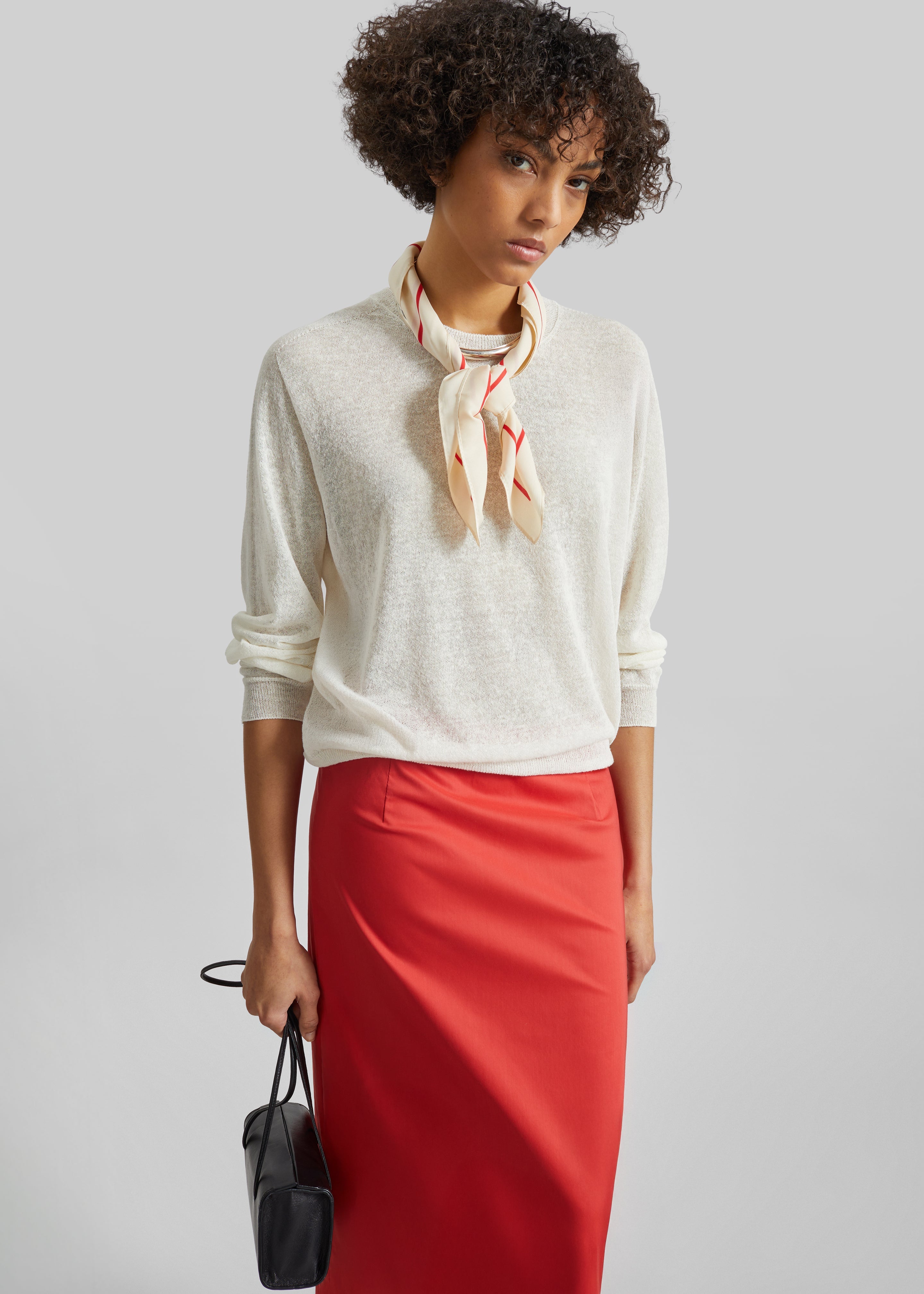 Ivrea Sheer Knit Top - Ivory – The Frankie Shop Europe