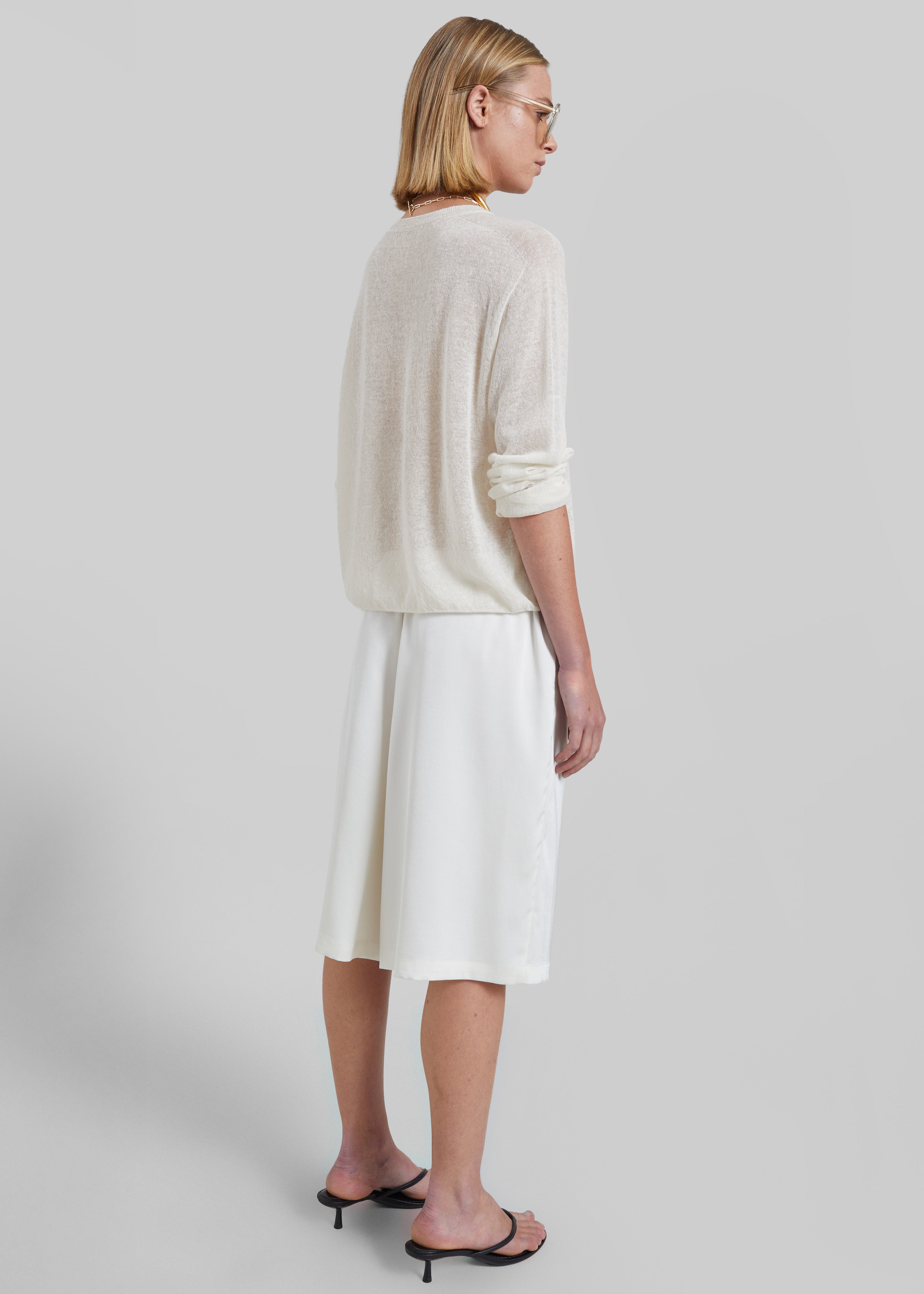 Ivrea Sheer Knit Top - Ivory - 11