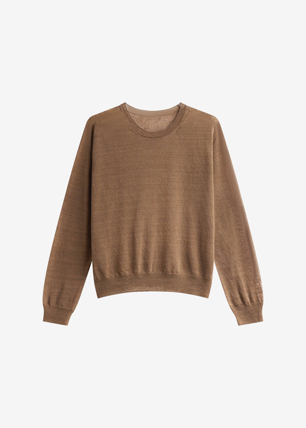 Ivrea Sheer Knit Top - Olive Brown - 9