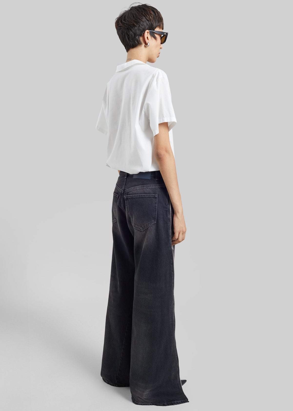 Izella Deep V Neck Shirt - White - 5