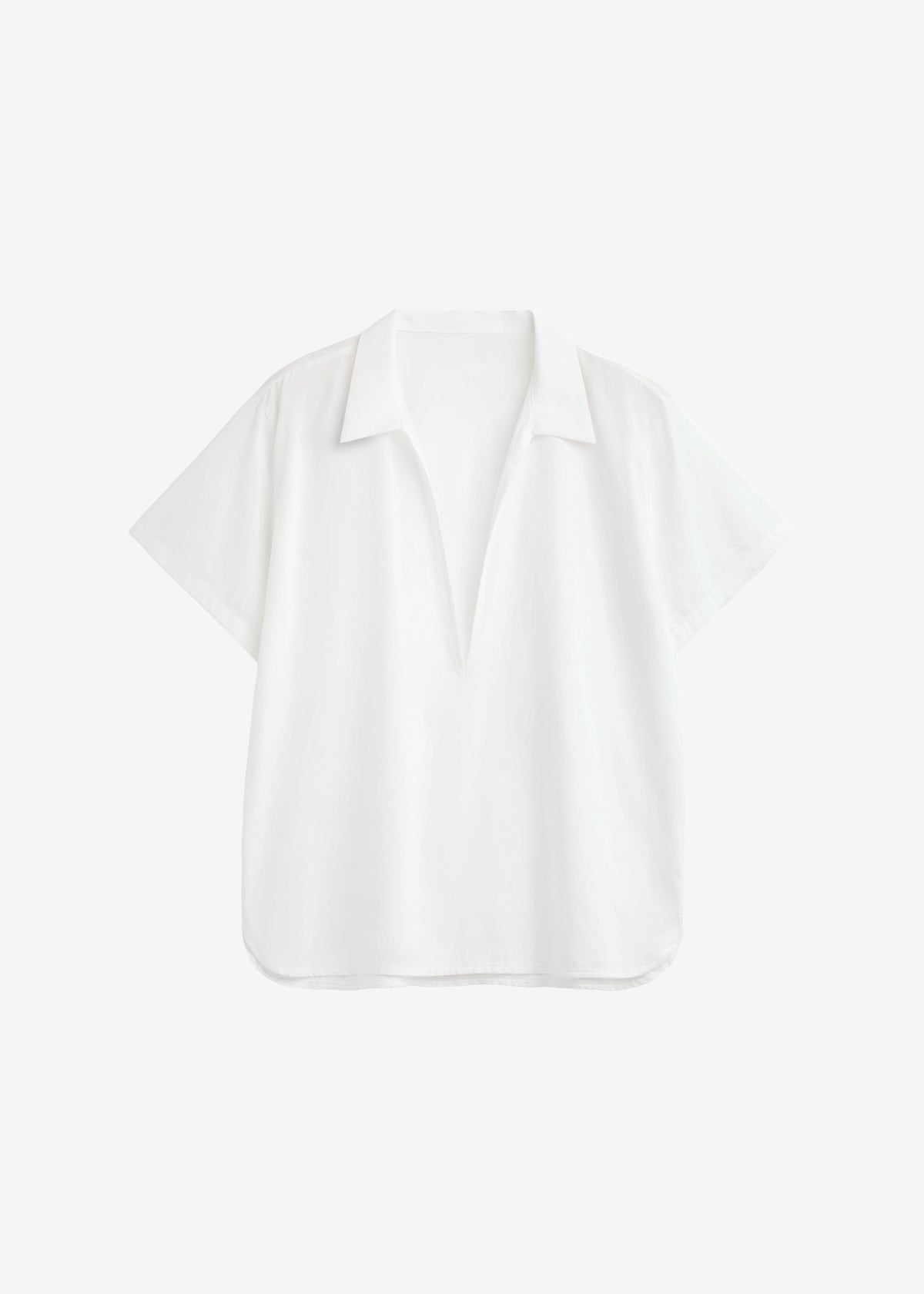Izella Deep V Neck Shirt - White - 6