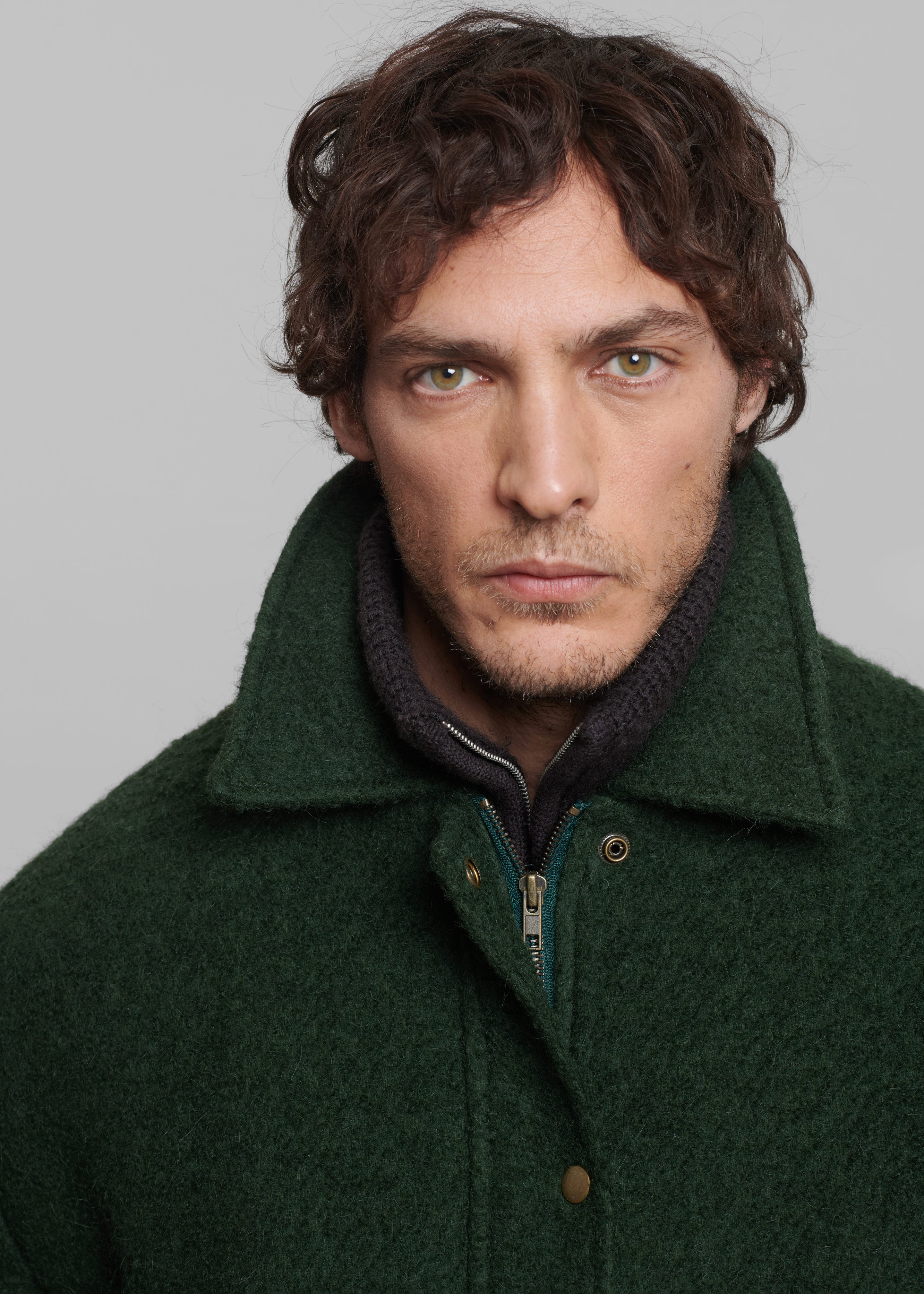 Jacob Wool Coat - Forest Green - 3