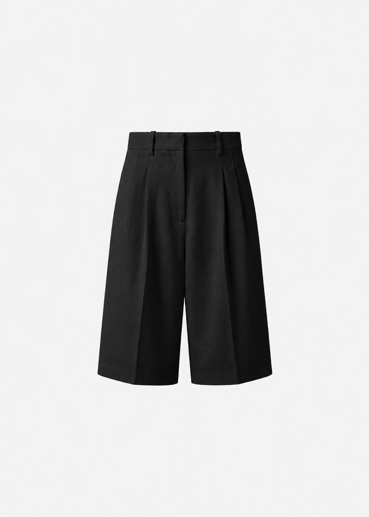 Jag Pleated Bermuda Shorts - Black