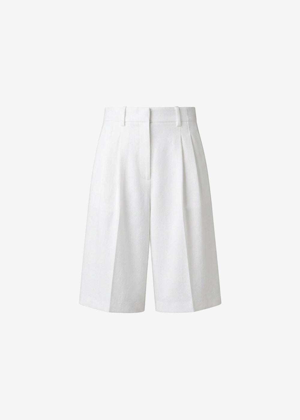 Jag Pleated Bermuda Shorts - White