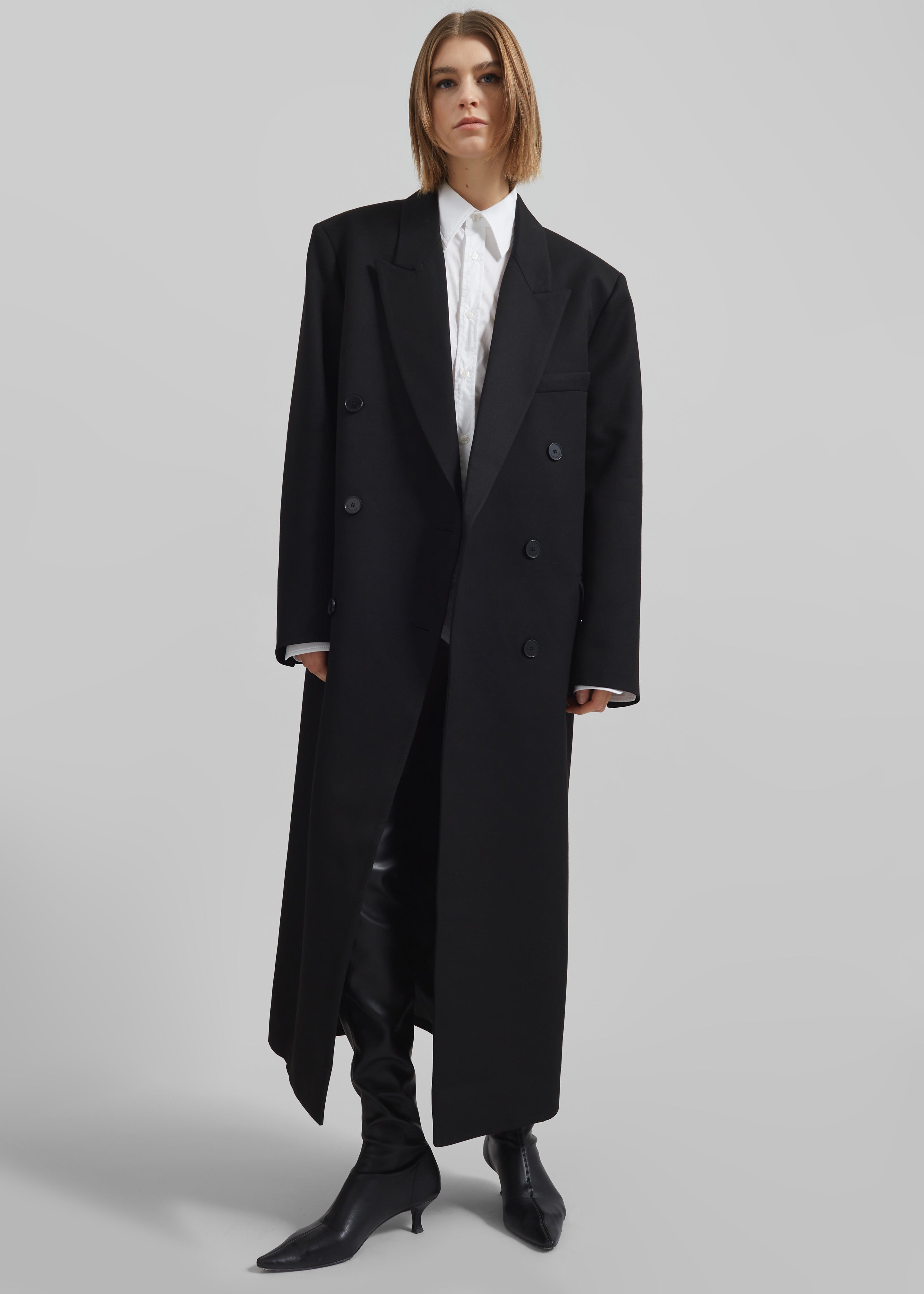 Jane Long Coat - Black - 3