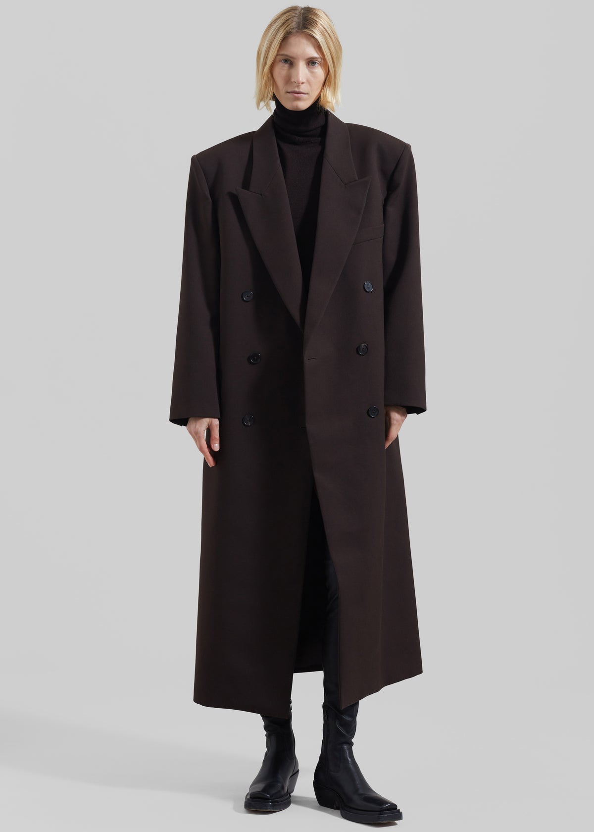 Jane Long Coat - Brown - 5