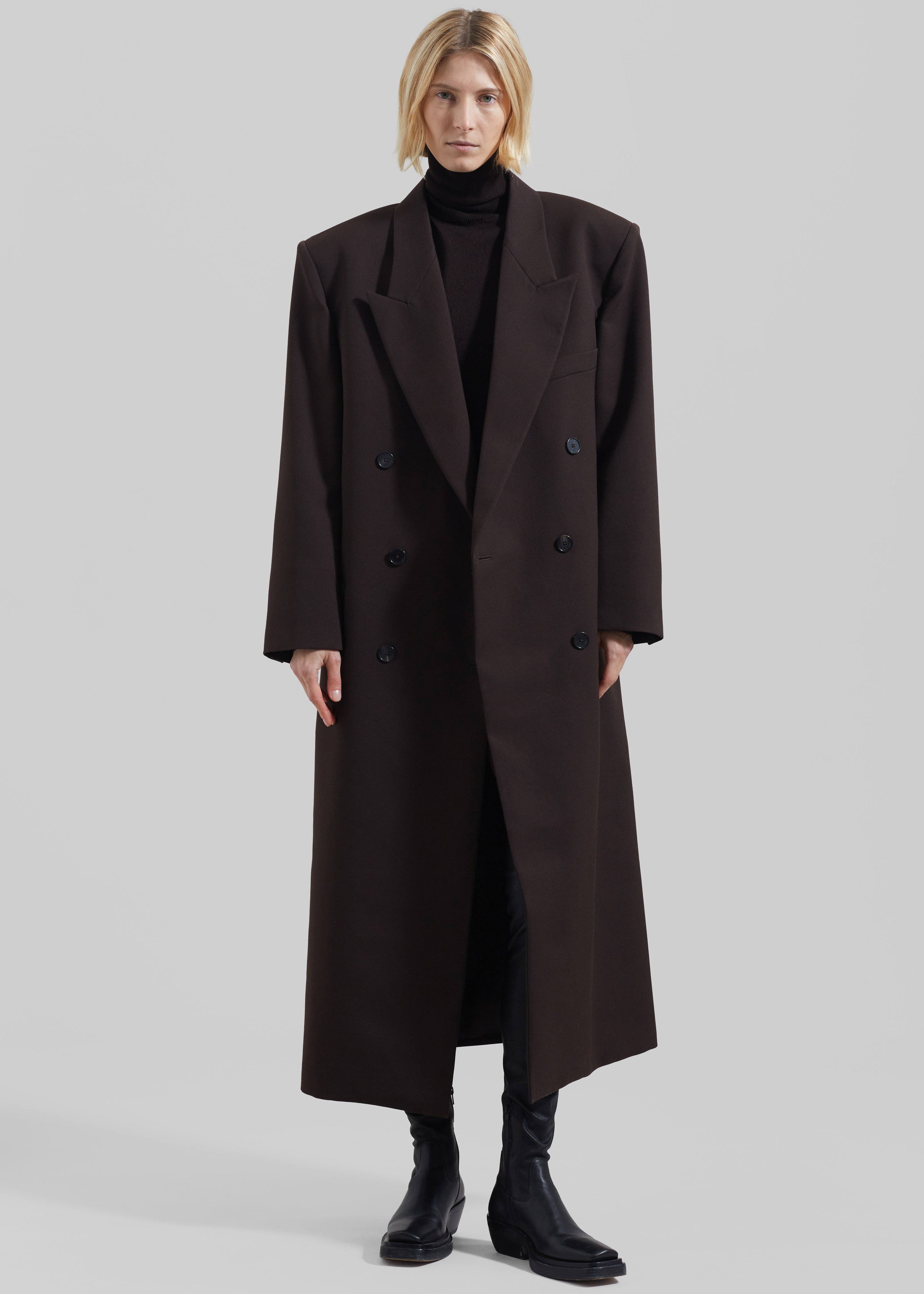 Jane Long Coat - Brown - 5