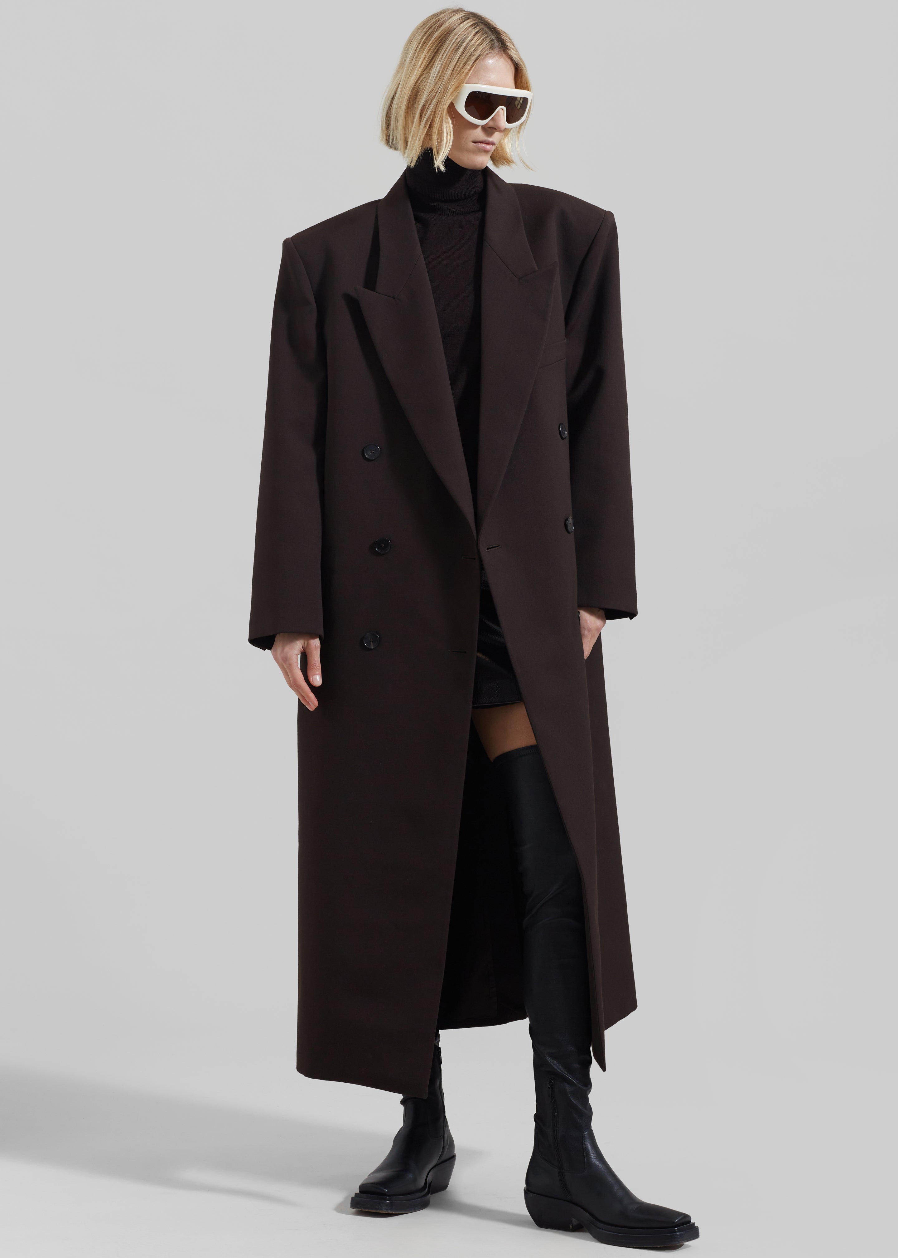 Jane Long Coat - Brown - 7