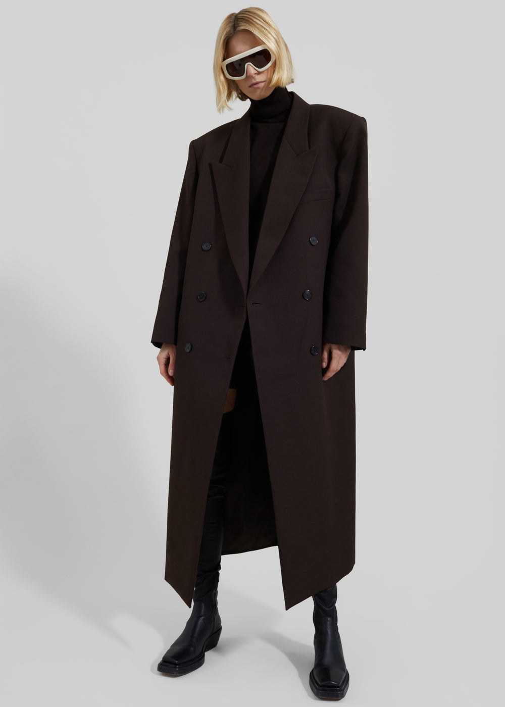 Jane Long Coat - Brown - 1