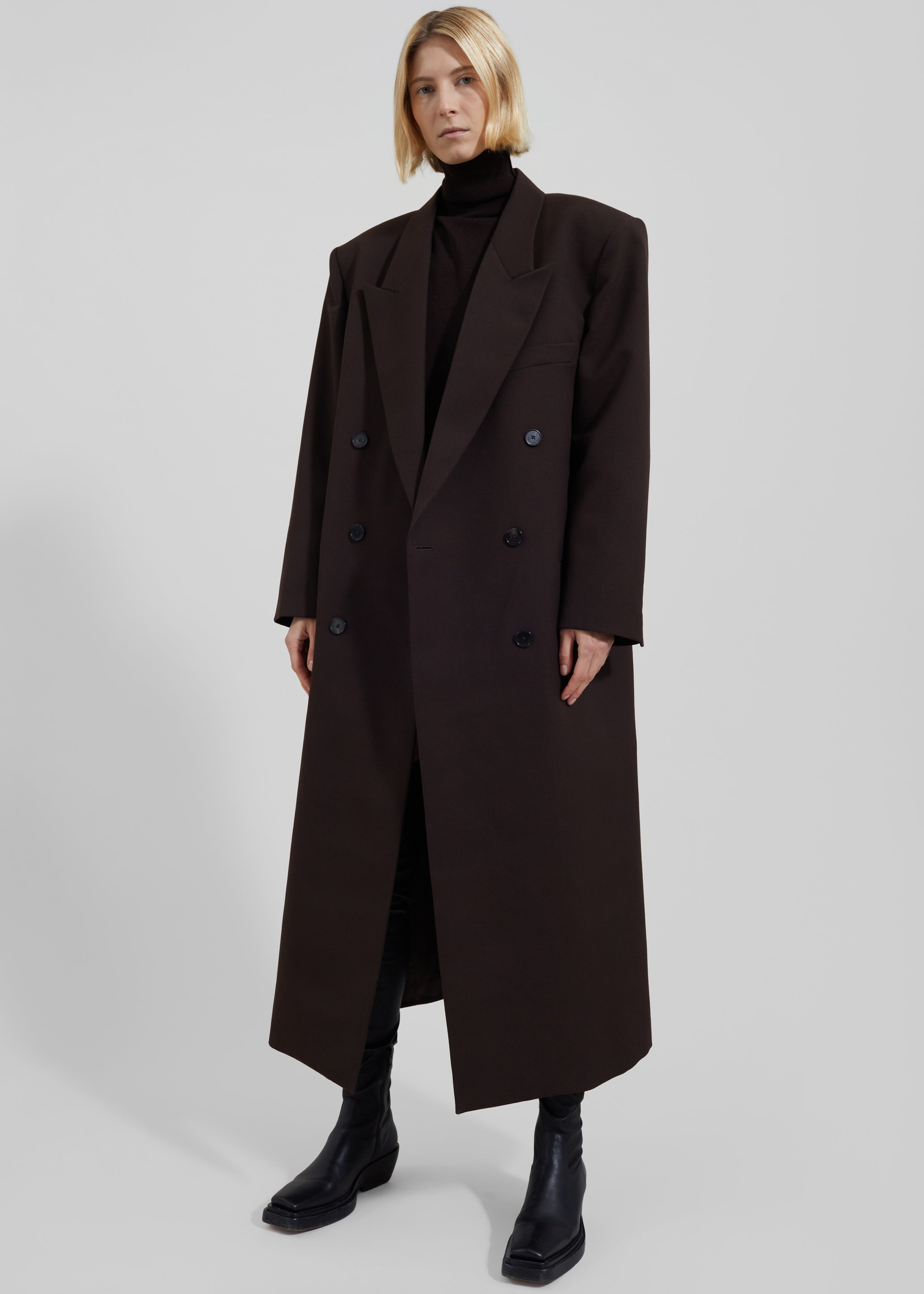 Jane Long Coat - Brown - 6