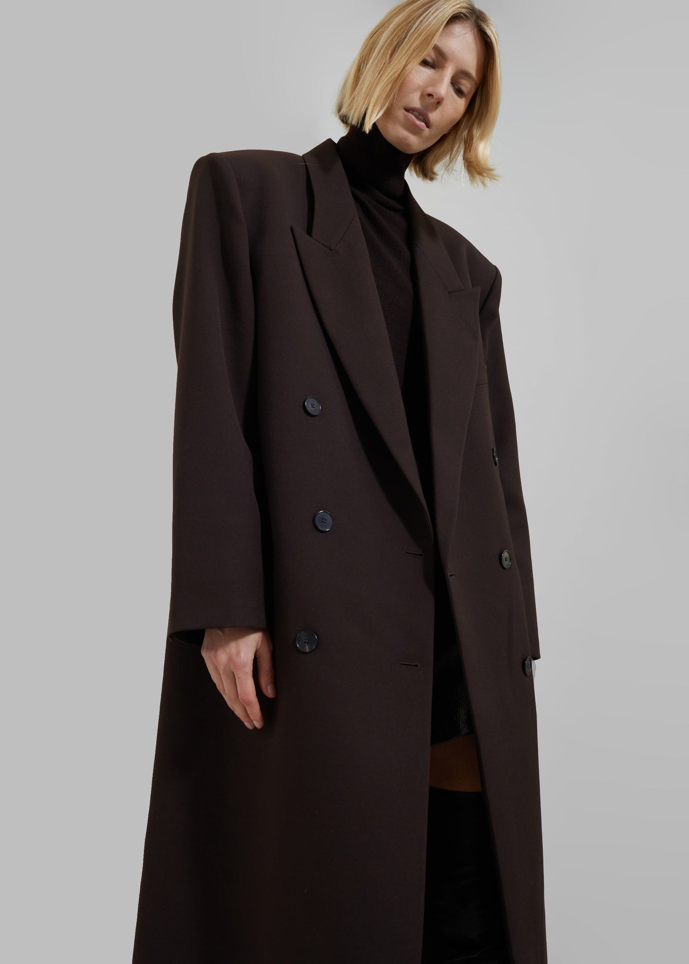 Jane Long Coat - Brown - 1