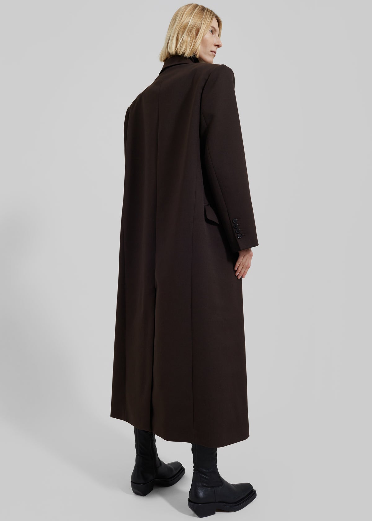 Jane Long Coat - Brown - 8