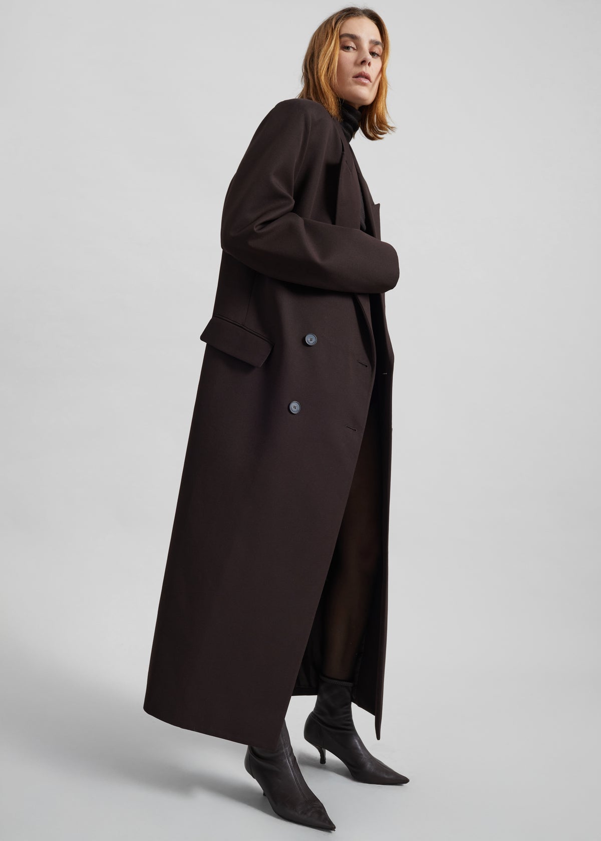Jane Long Coat - Brown - 1