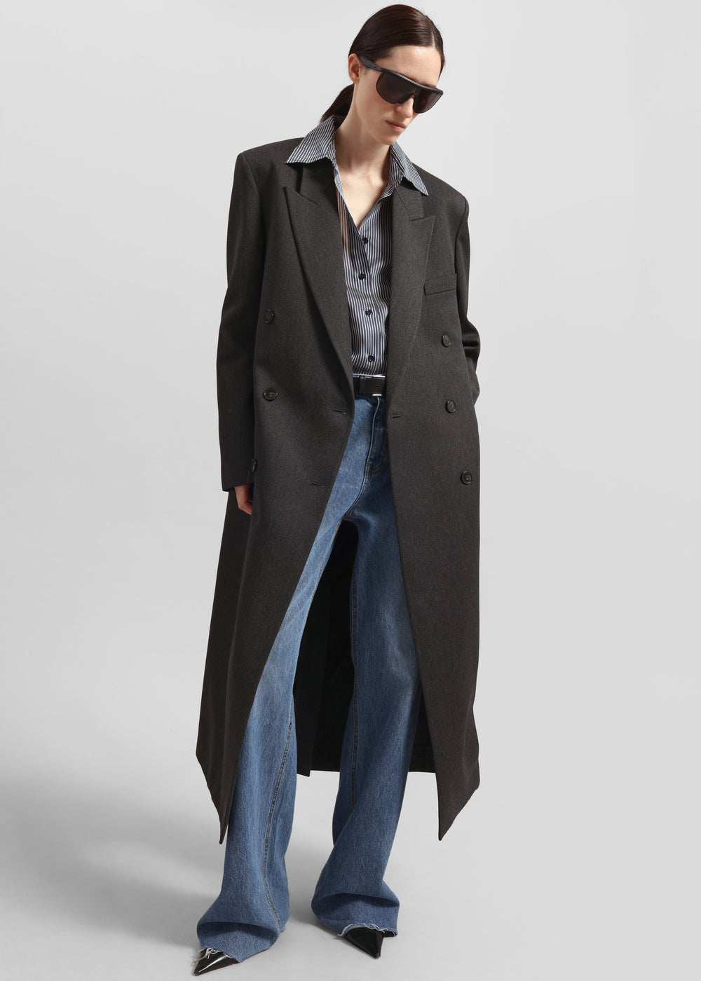 Jane Long Coat - Grey Melange