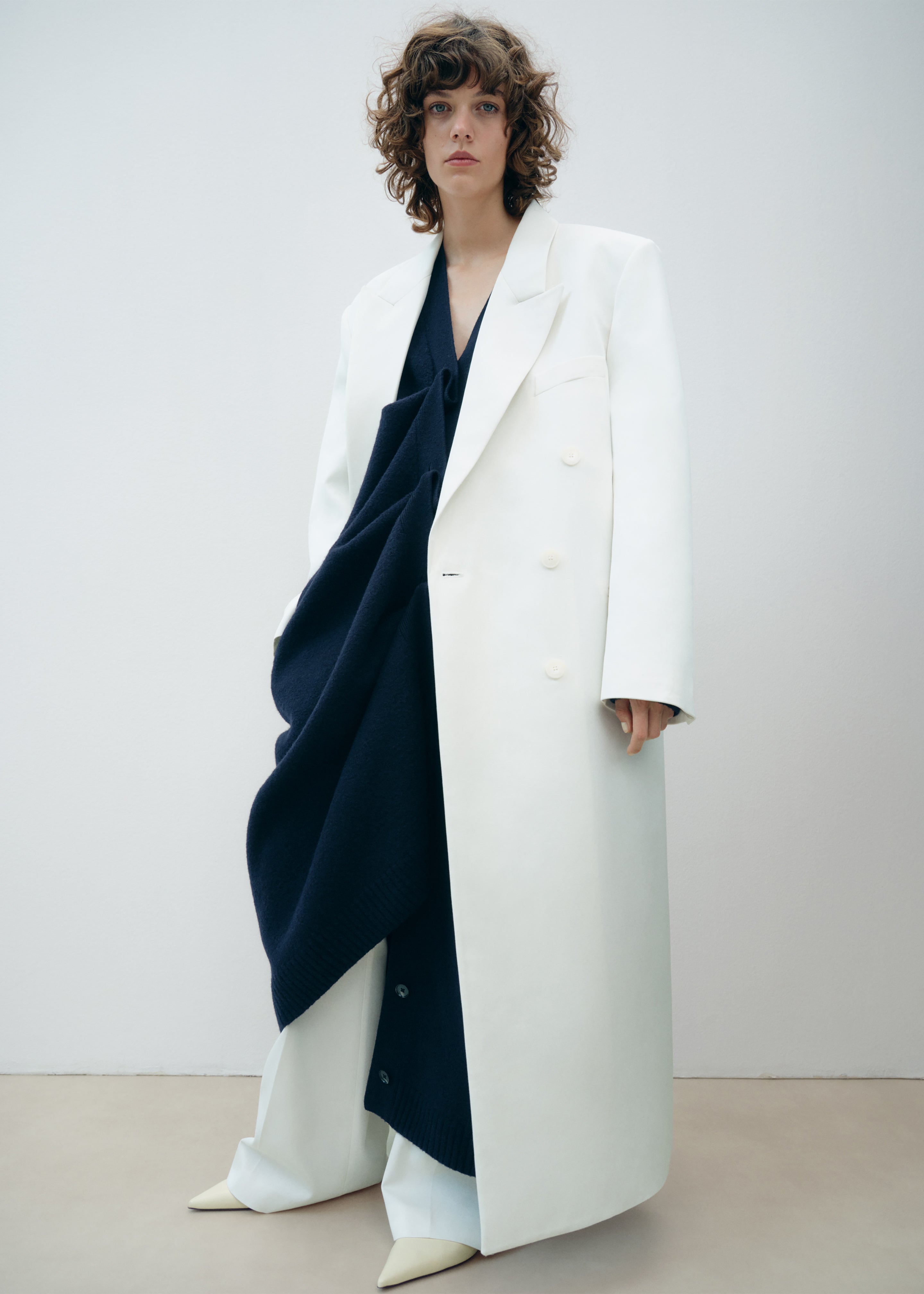 Jane Long Coat - White - 1