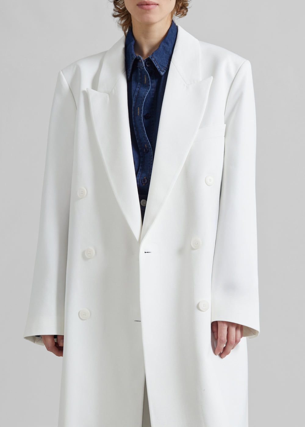 Jane Long Coat - White - 1