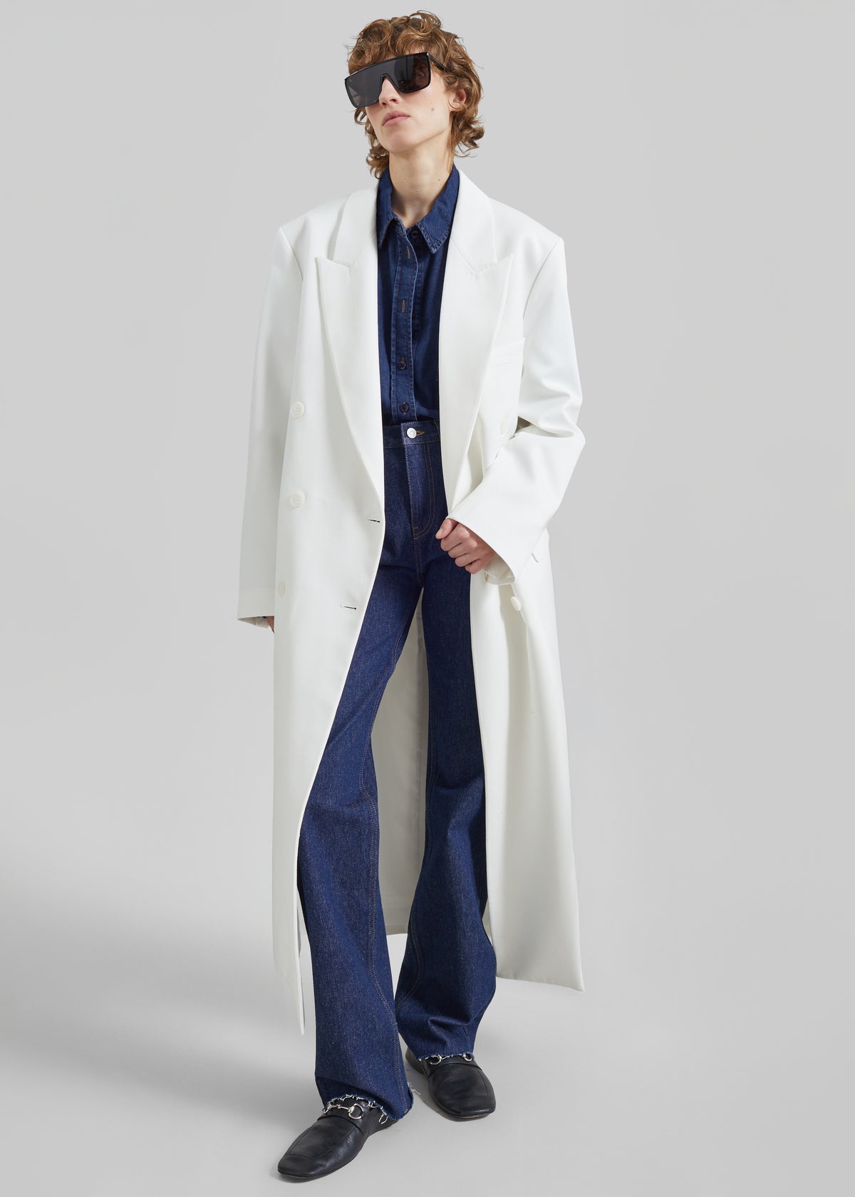 Jane Long Coat - White