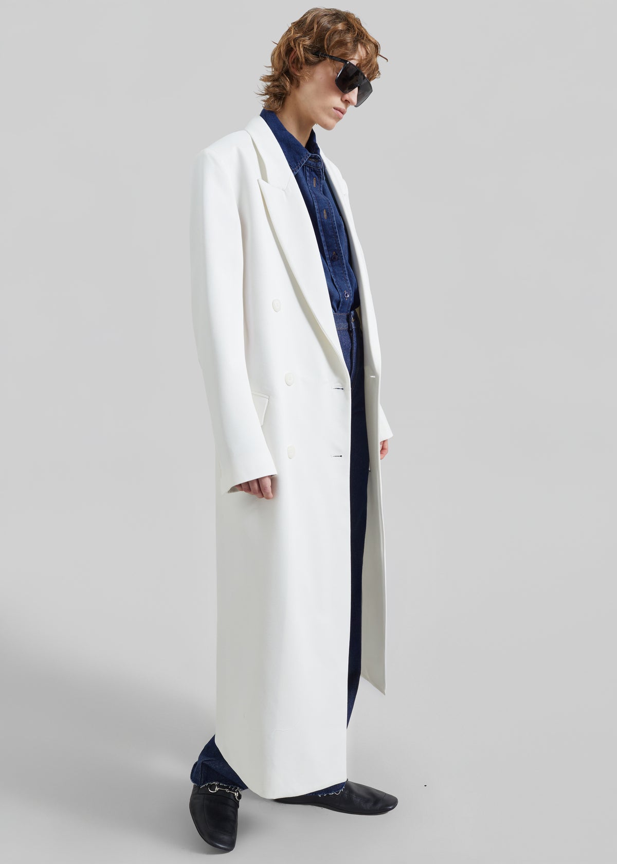 Jane Long Coat - White