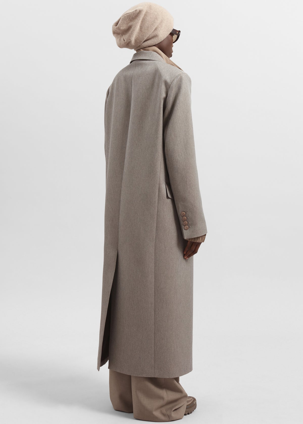 Jane Long Coat - Taupe Melange - 7