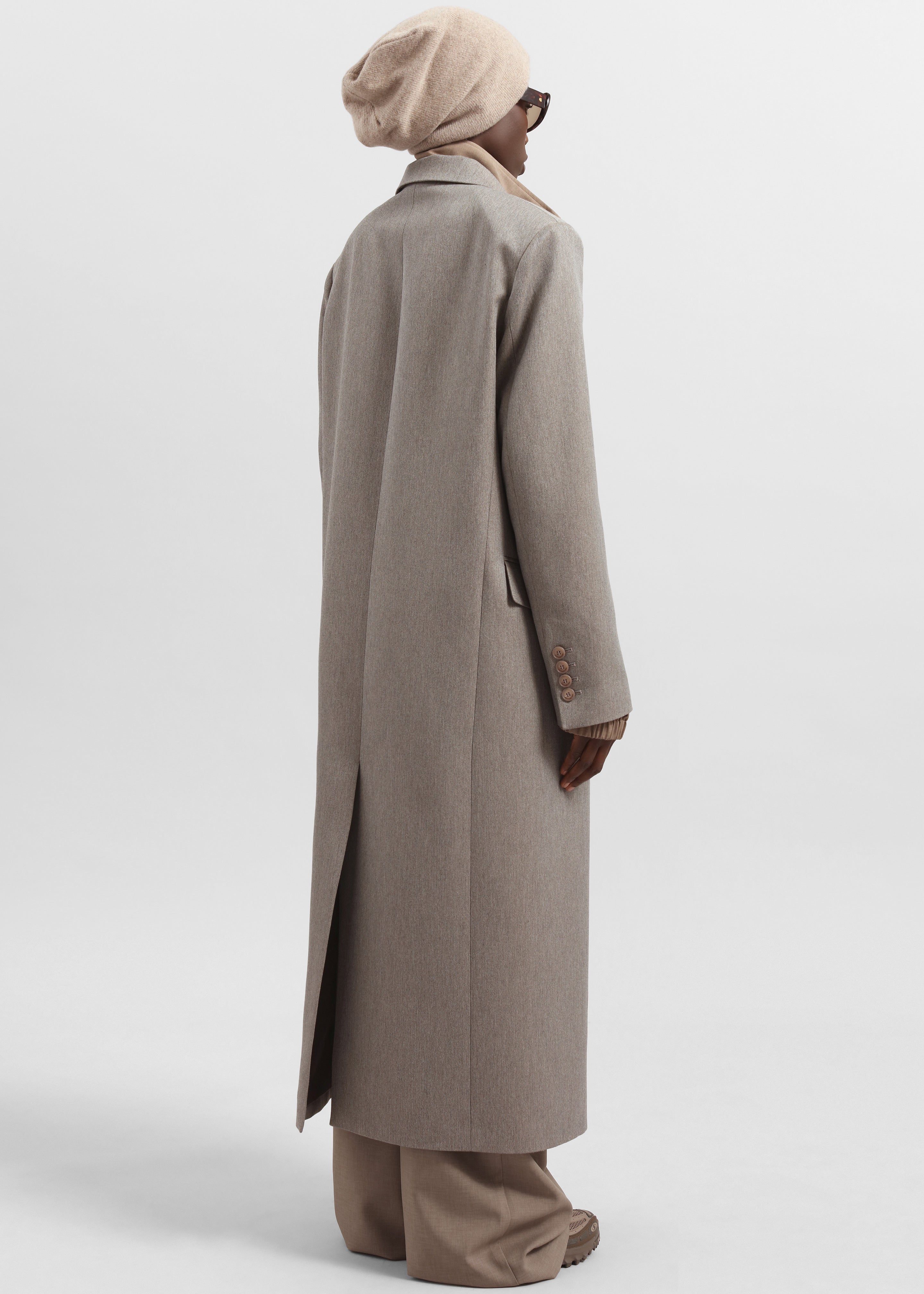 Jane Long Coat - Taupe Melange - 7