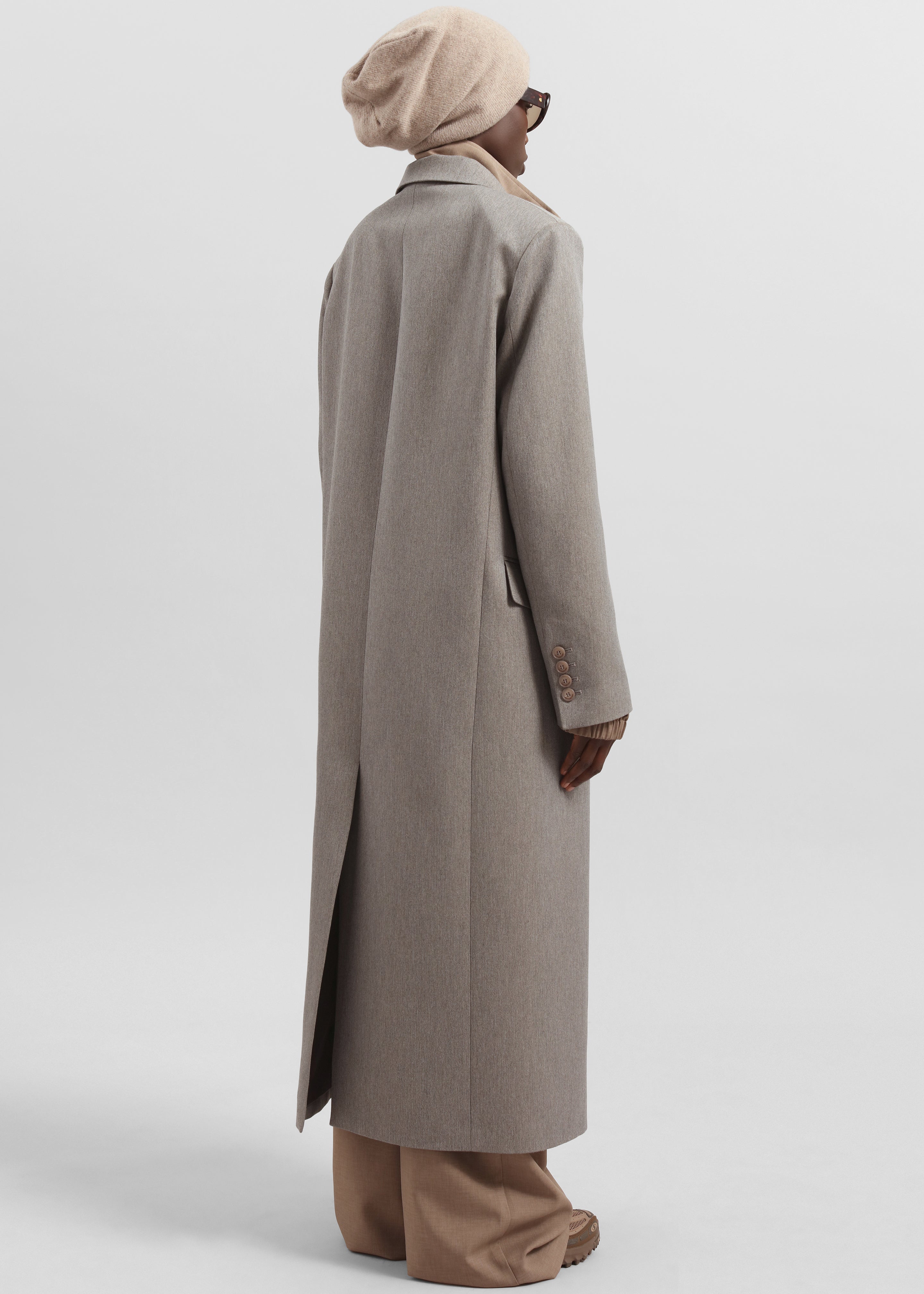 Jane Long Coat - Taupe Melange – The Frankie Shop Europe