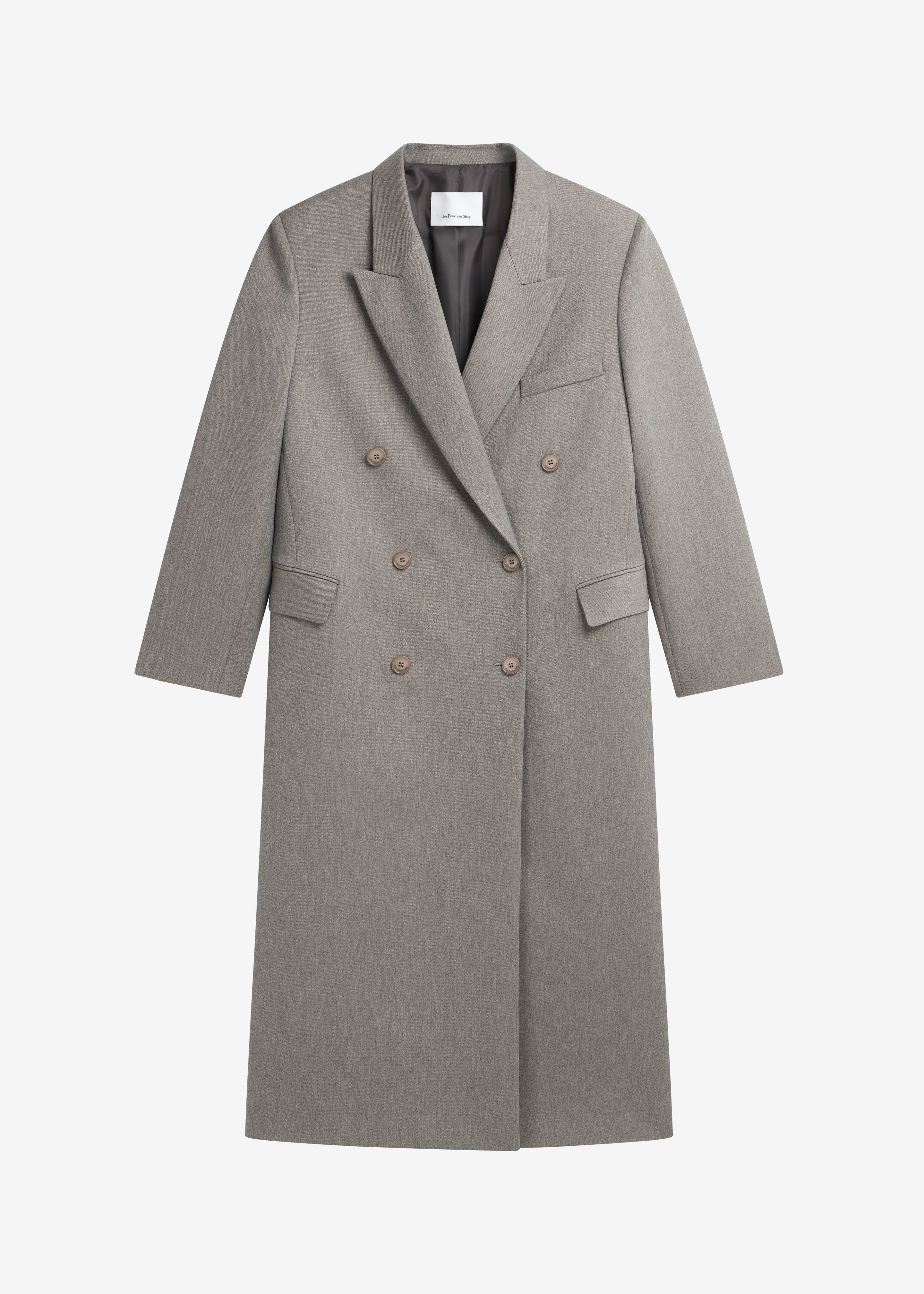 Jane Long Coat - Taupe Melange - 8