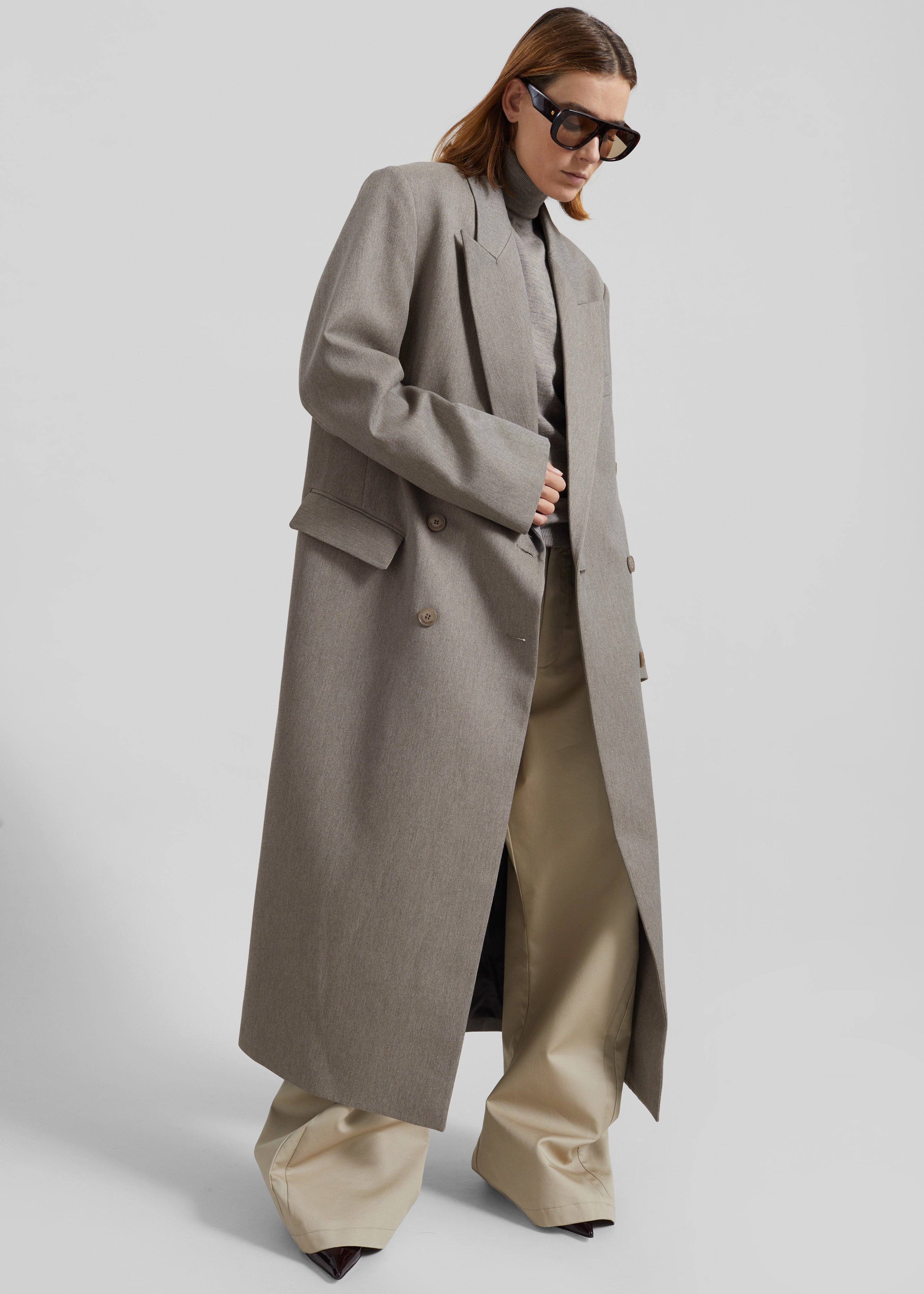 Jane Long Coat - Taupe Melange - 2