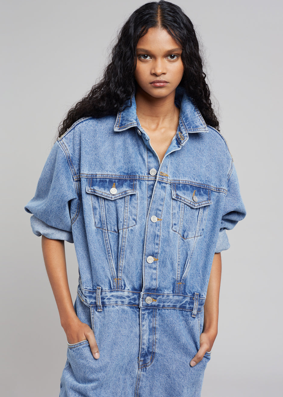 Jas Denim Jumpsuit - Dark Indigo - 9