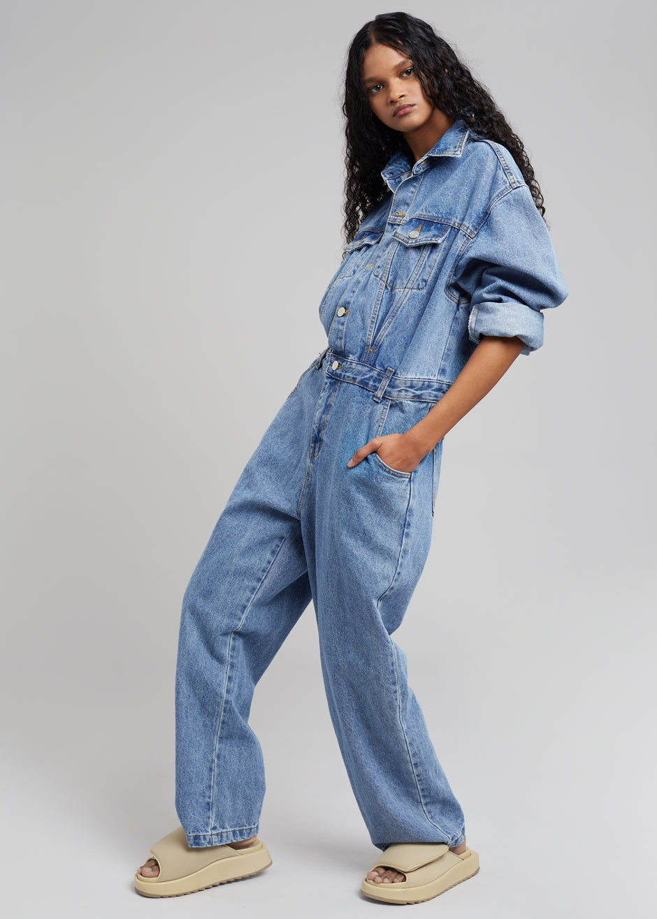 Jas Denim Jumpsuit - Dark Indigo - 6