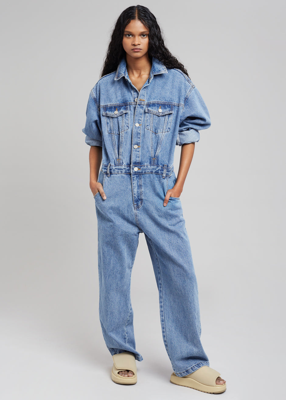 Jas Denim Jumpsuit - Dark Indigo - 4