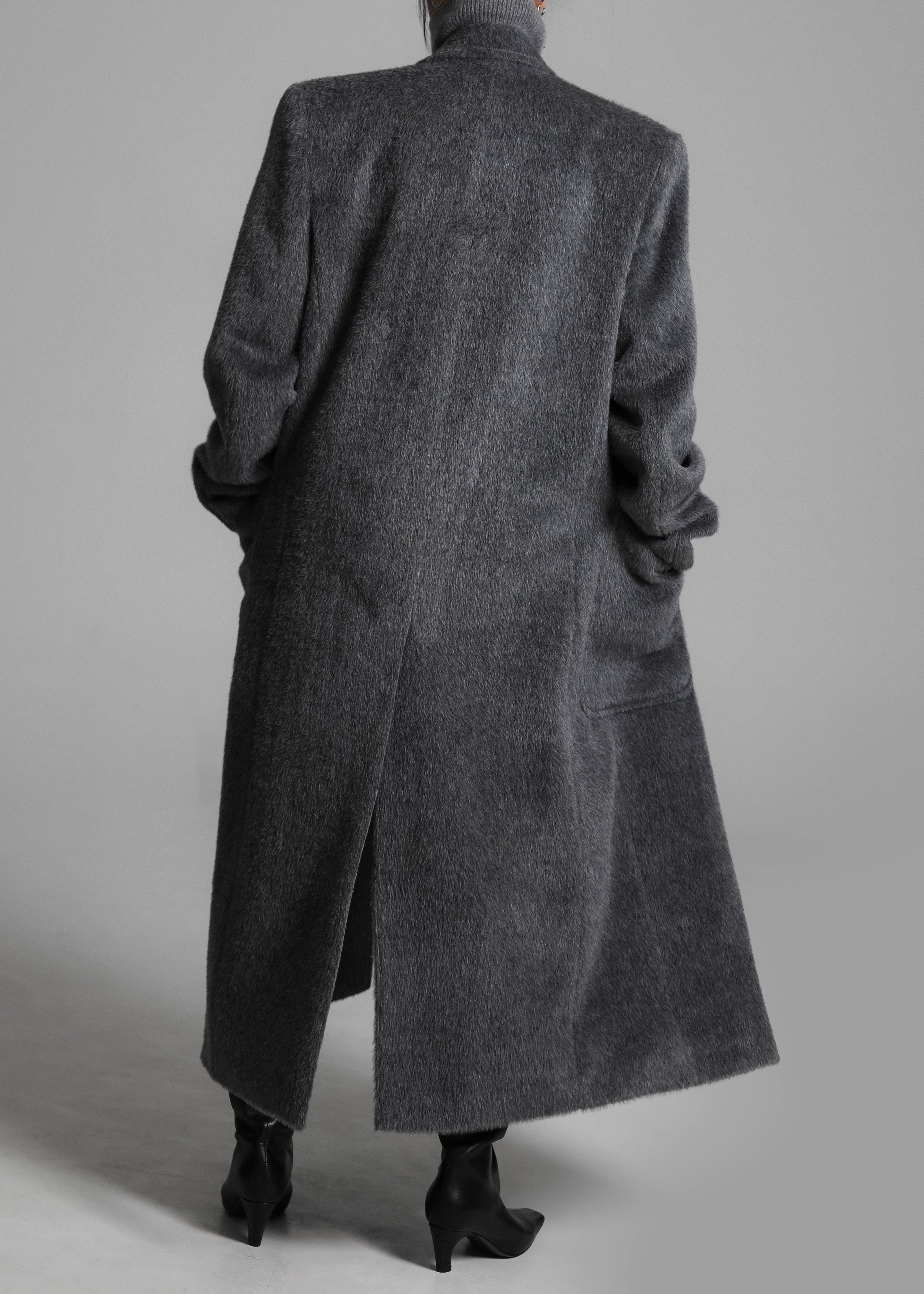 Jaylene Oversized Wool Coat - Grey - 12