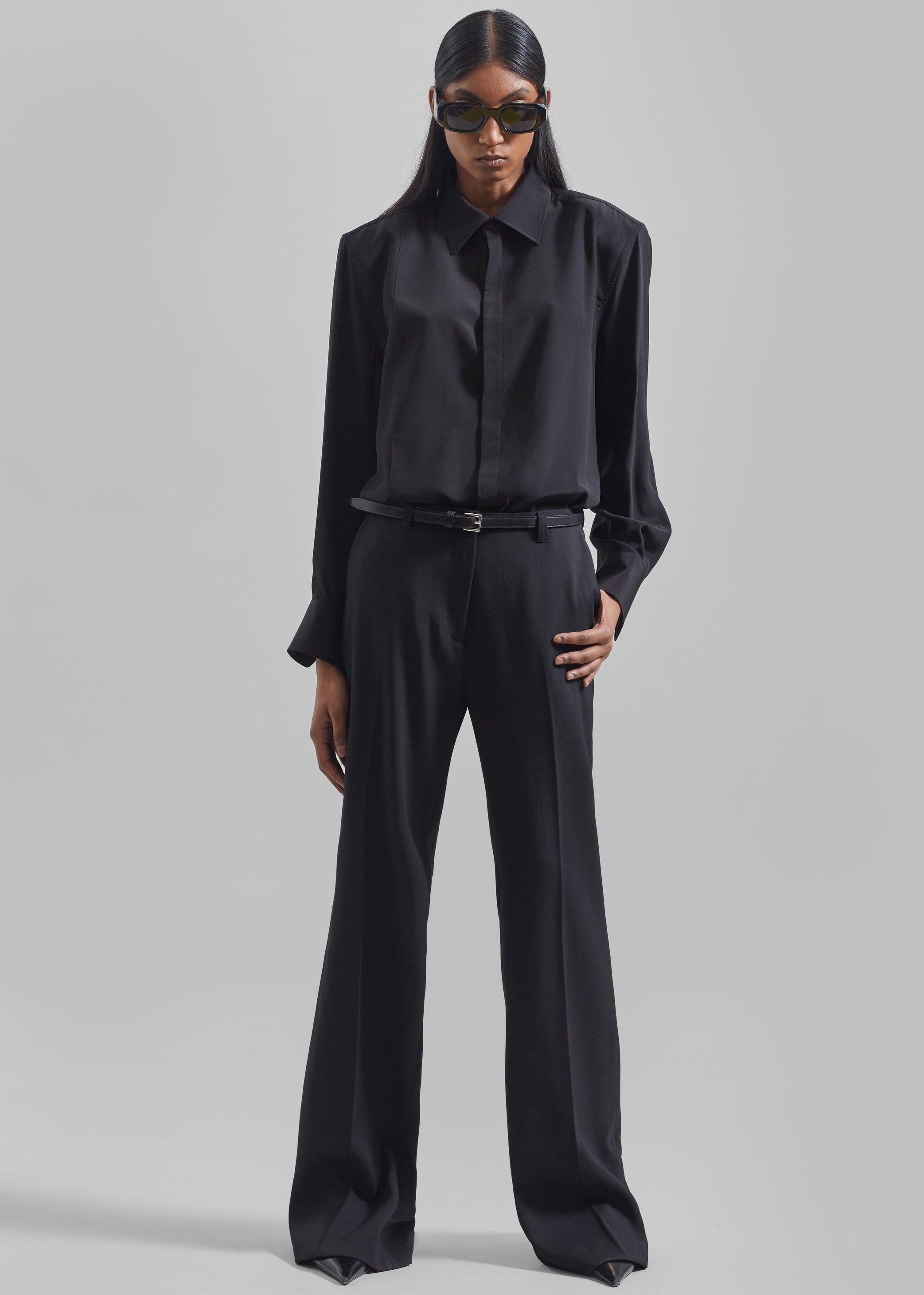 Shop the look image for Ceinture Jessie en cuir - Noir