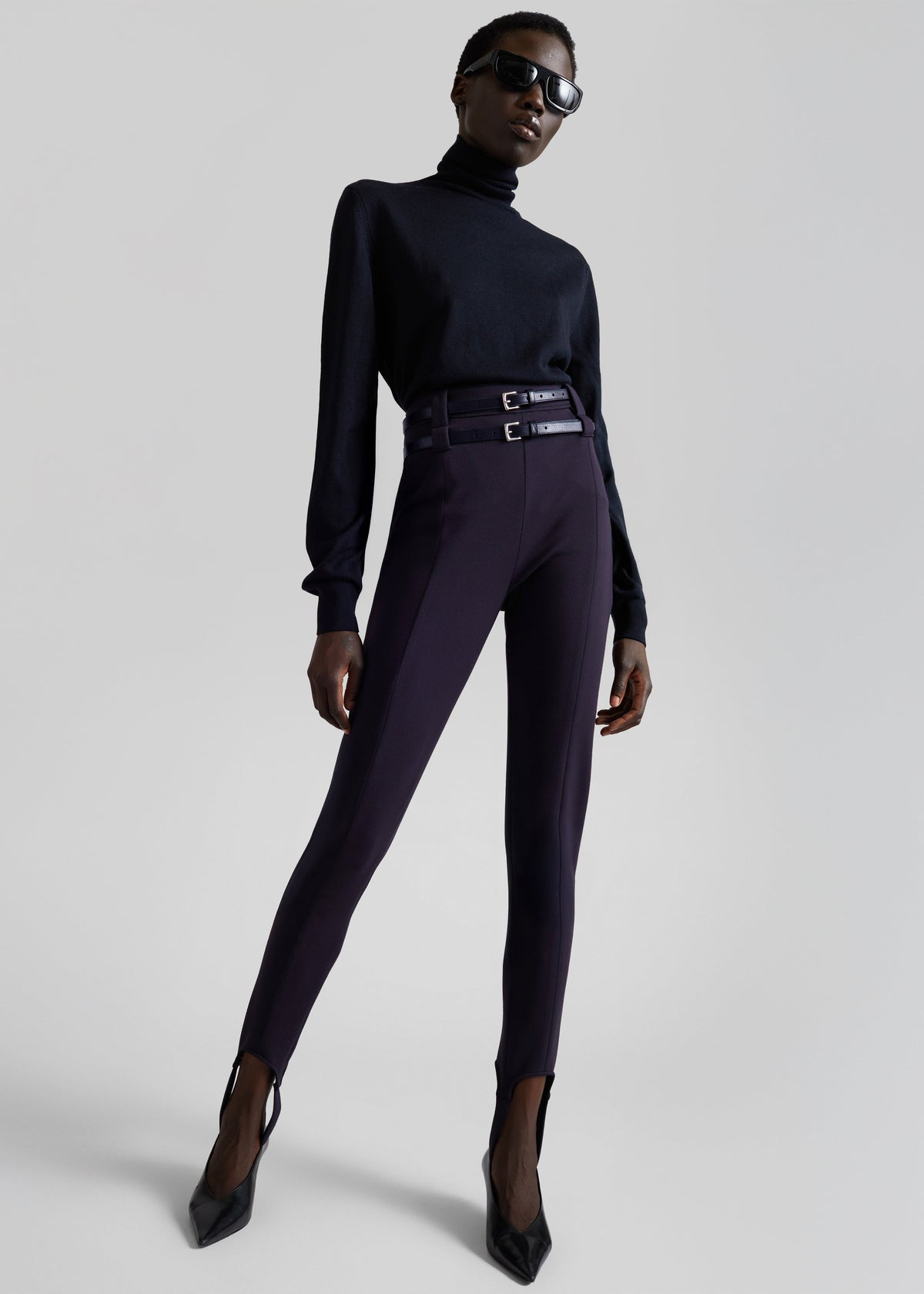 Cintura Jessie in pelle - Blu navy scuro
