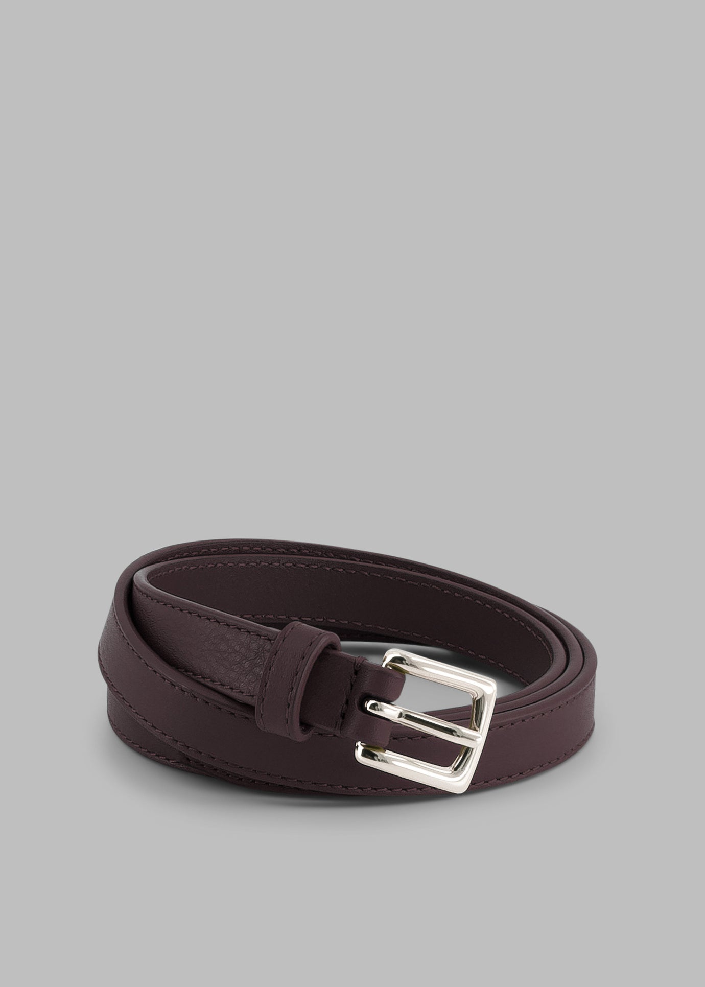 Jessie Leather Belt - Plum