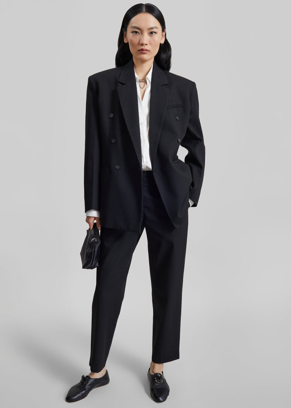 Pantalon Jet tailleur slim - Rayures noir/blanc
