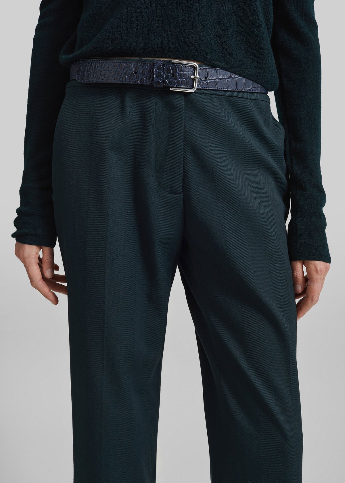 Jet Slim Tailored Trousers - Bottle Green - 3