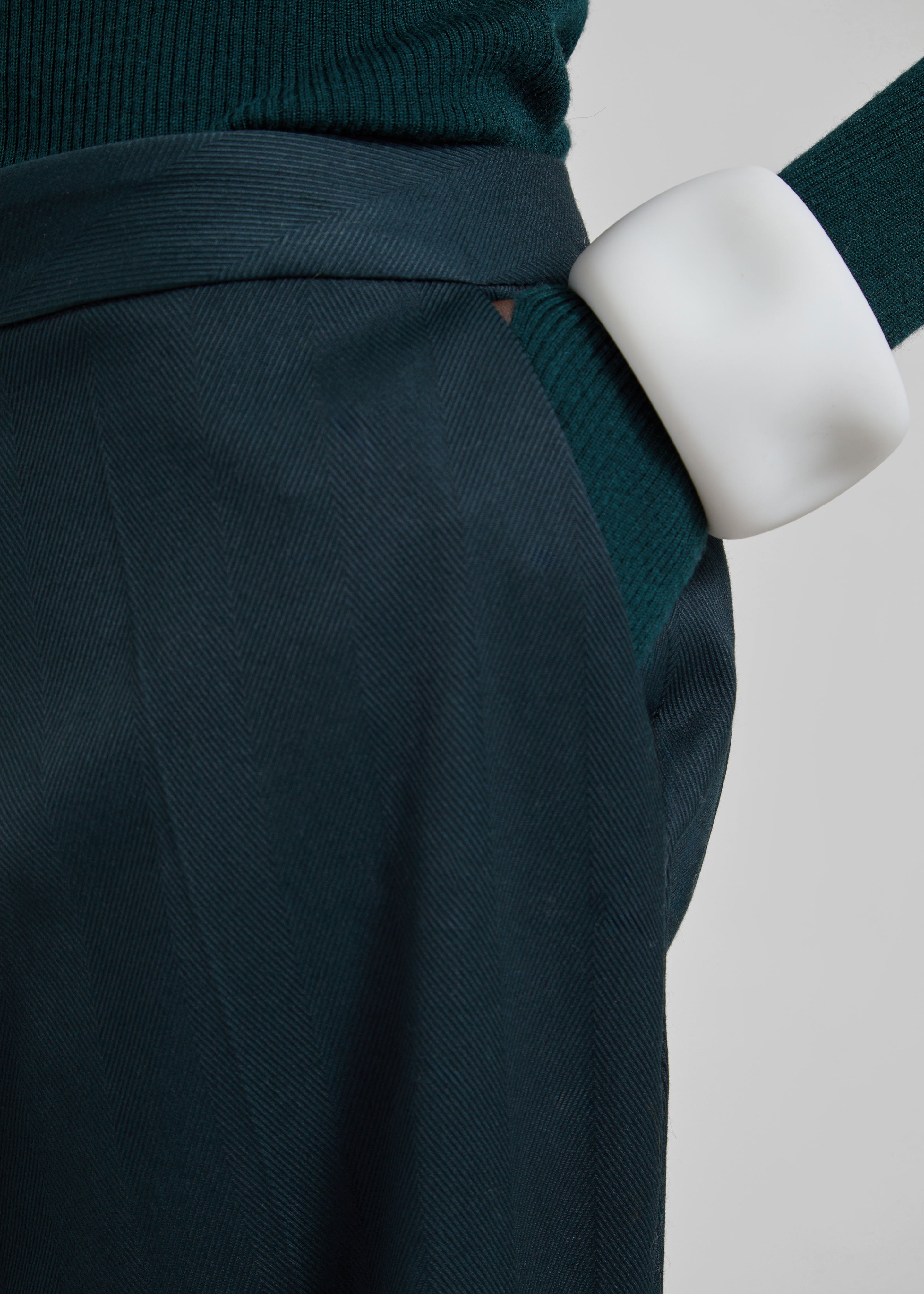Jet Slim Tailored Trousers - Bottle Green - 5