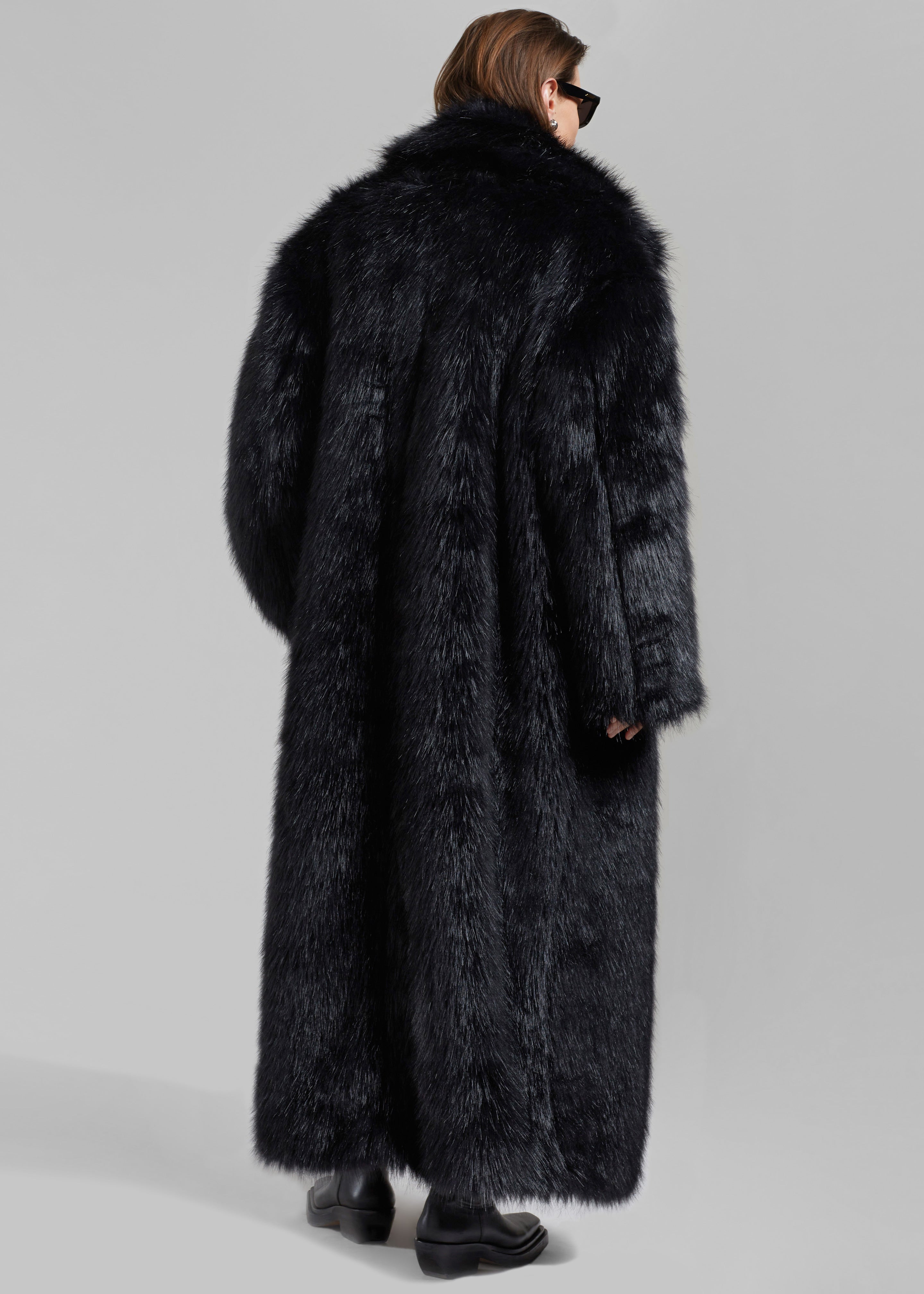 Joan Long Faux Fur Coat - Black – Frankie Shop Europe