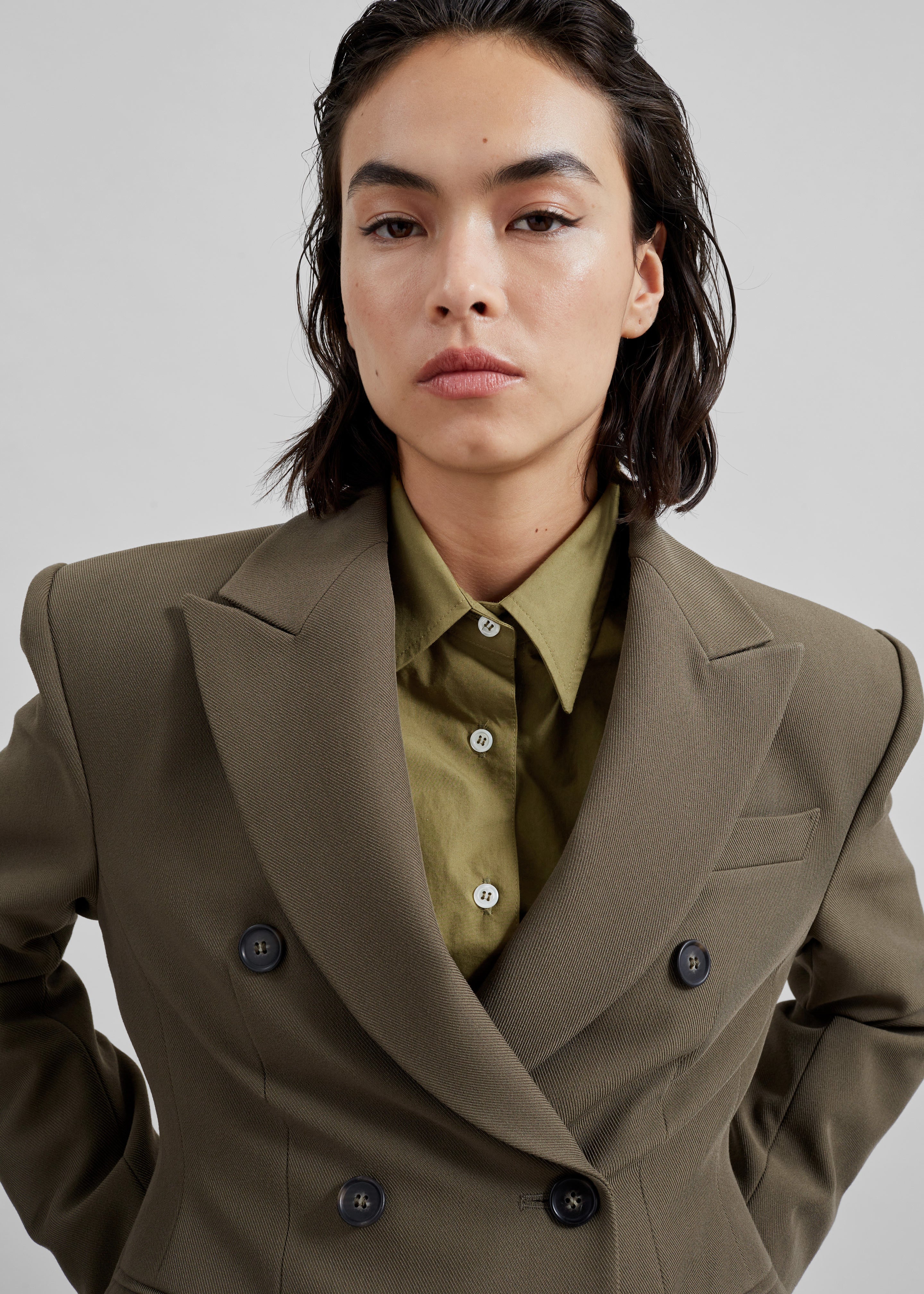 Jody Button Up Shirt - Khaki - 3