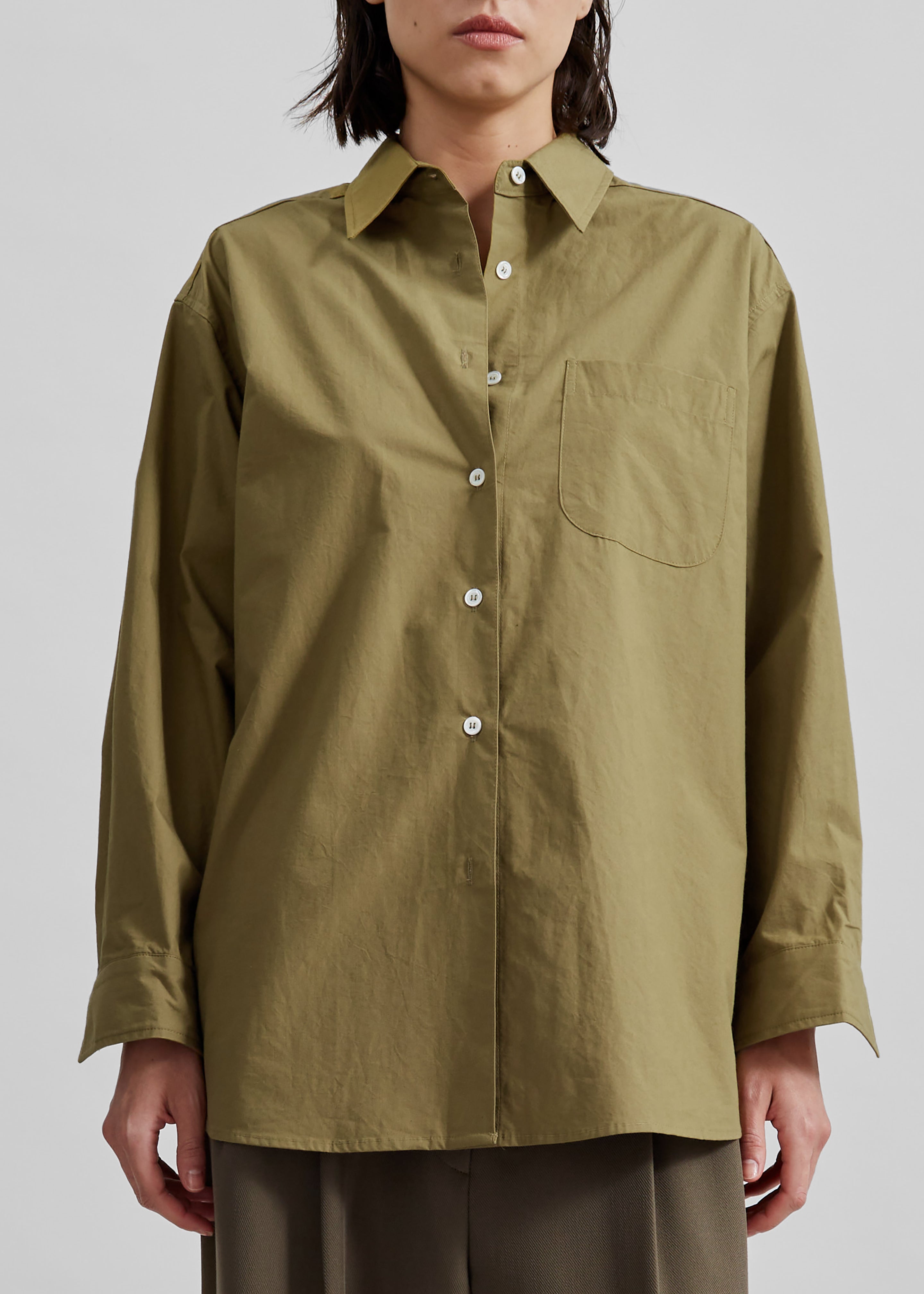 Jody Button Up Shirt - Khaki - 5