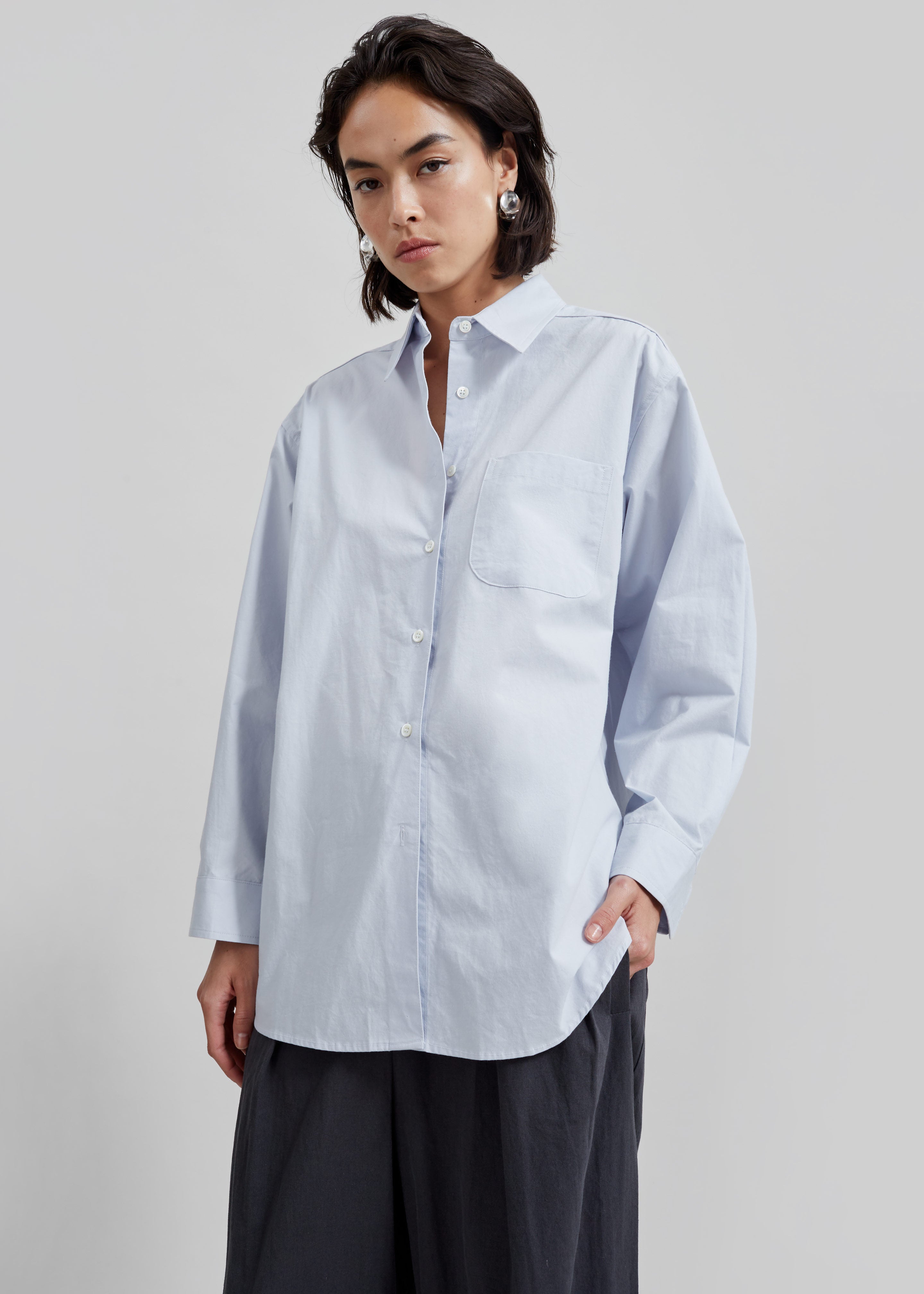 Jody Button Up Shirt - Light Blue - 5