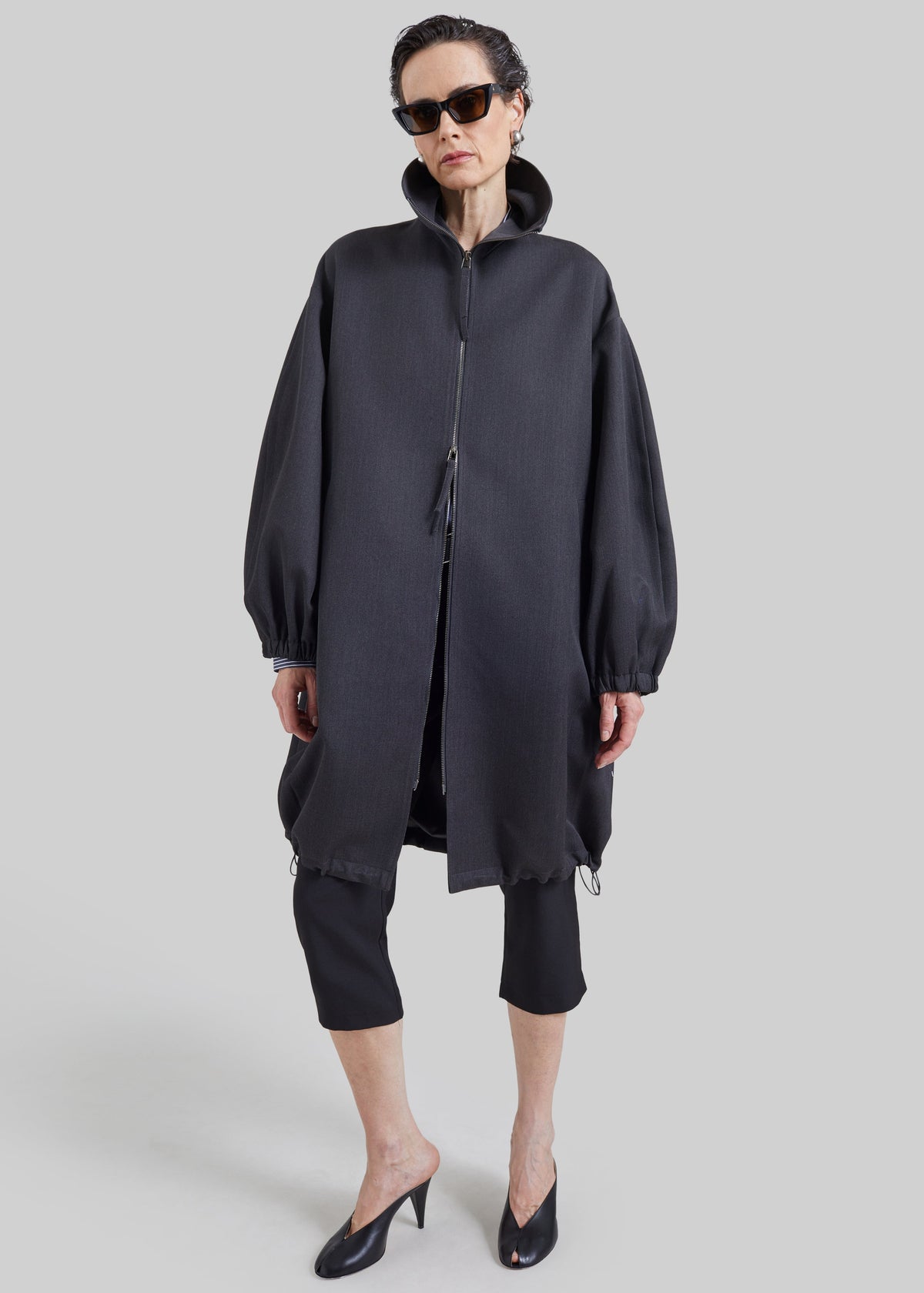 Manteau Joelle zippé - Gris foncé