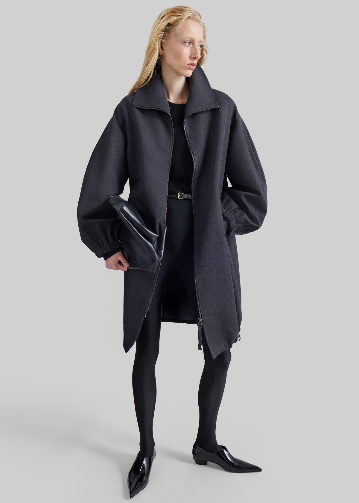 Manteau Joelle zippé - Gris foncé