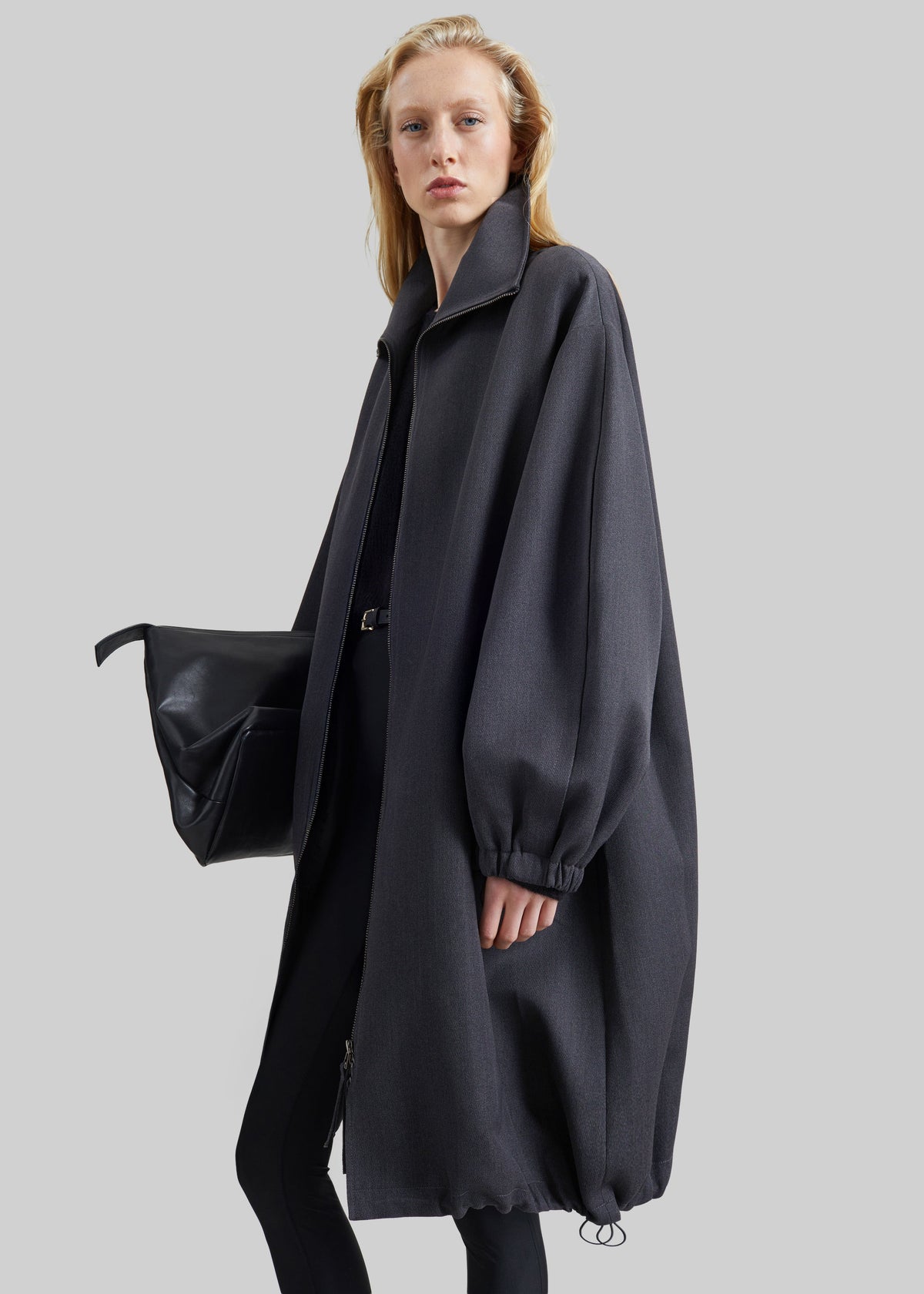 Manteau Joelle zippé - Gris foncé